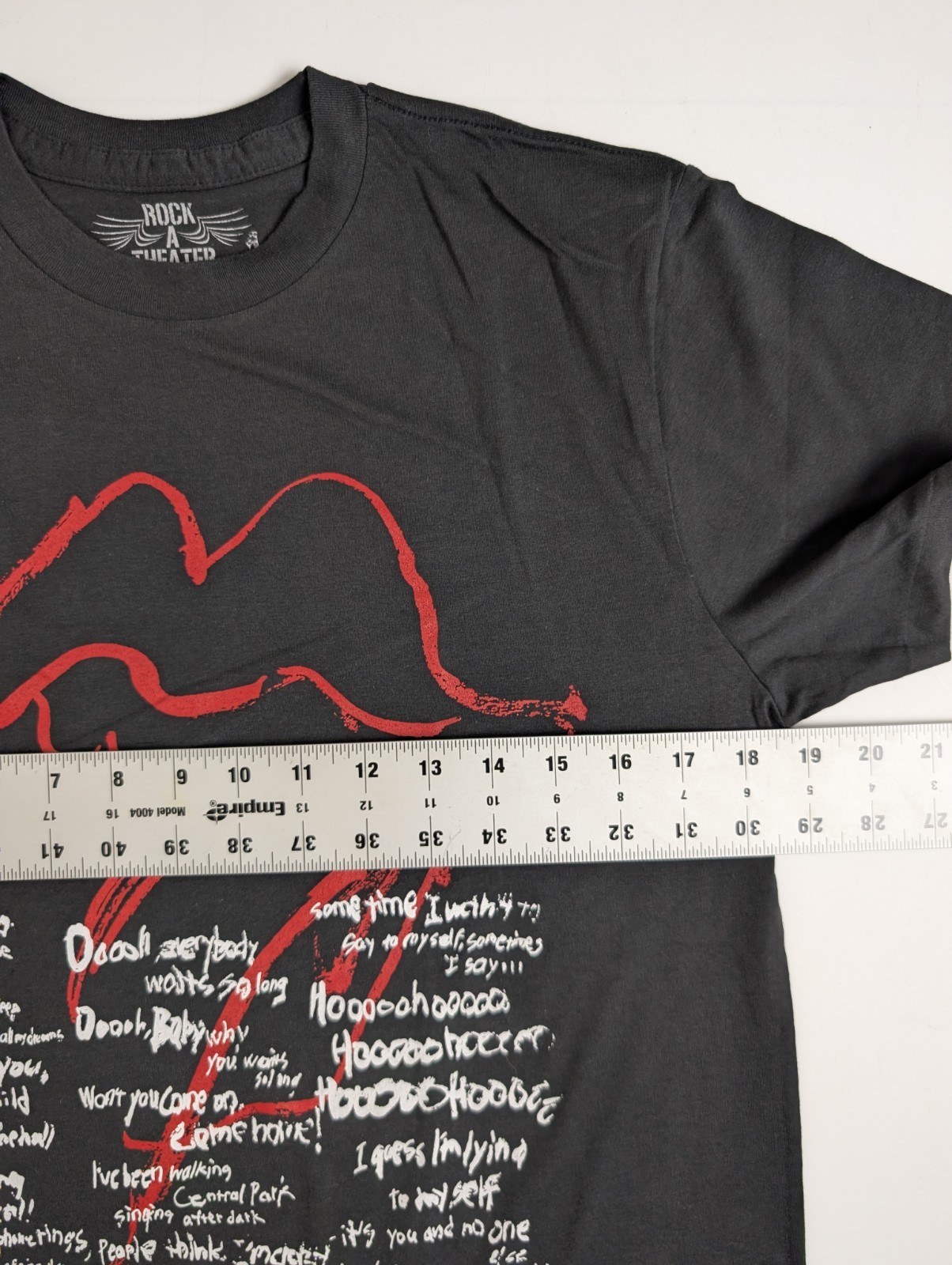 NOS Vintage Rolling Stones Miss You Lyrics T-Shirt Black Tagged Large 18.5×26.5