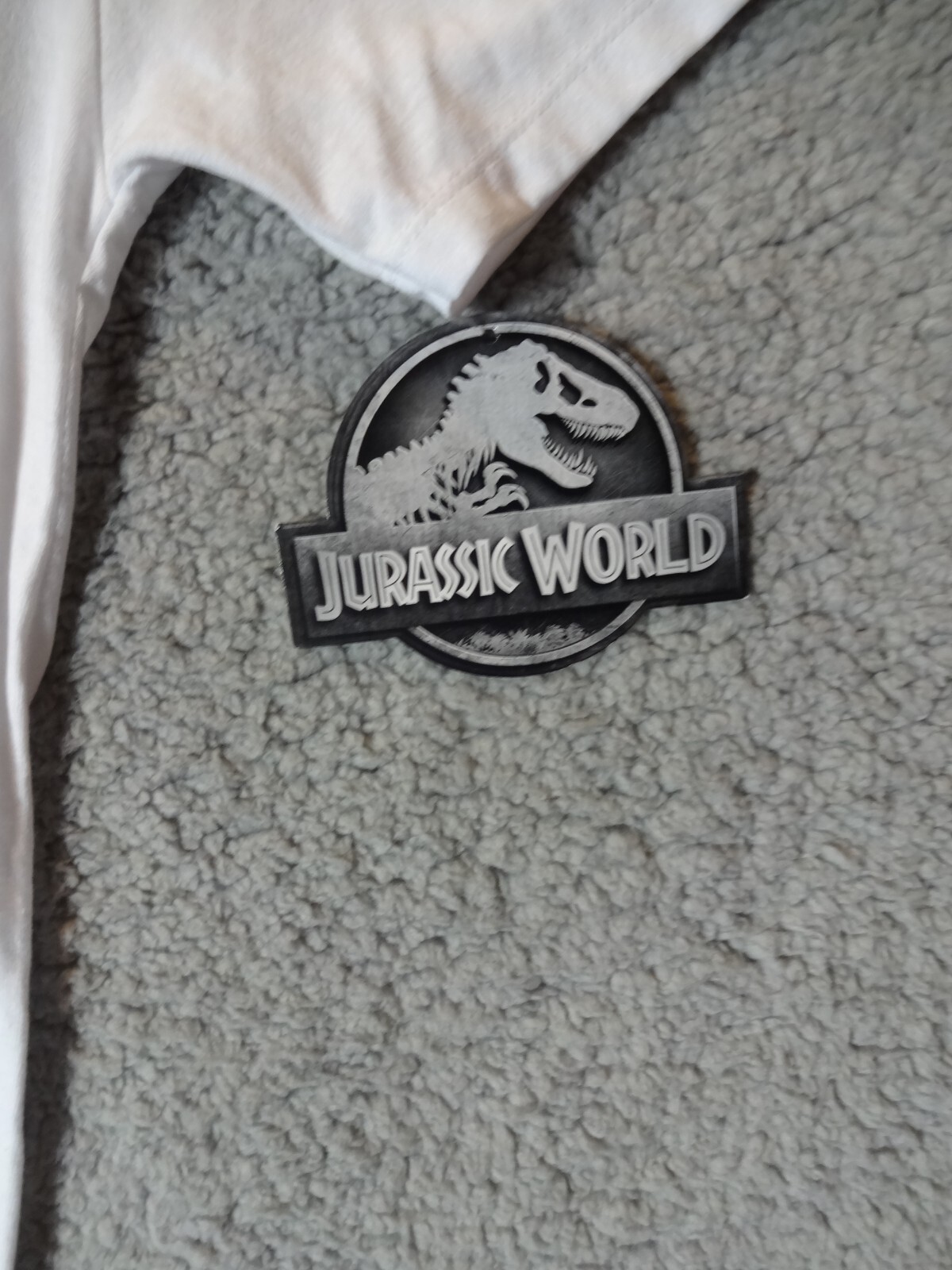 Jurassic World Screen Print T-Shirt White Universal City Studios Medium New