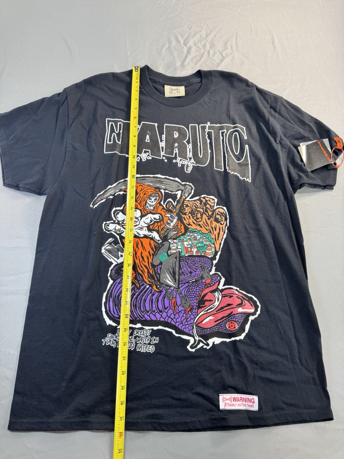 Headgear Classics Men’s Naruto T-Shirt Black Size XL Tee Naruto Uzumaki NEW NWT
