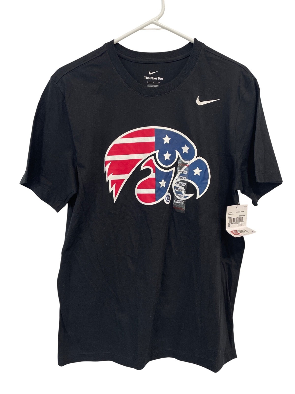 Nike Graphic Tee Medium Iowa Hawkeyes USA Tigerhawk Tee Patriotic Collegiate NEW