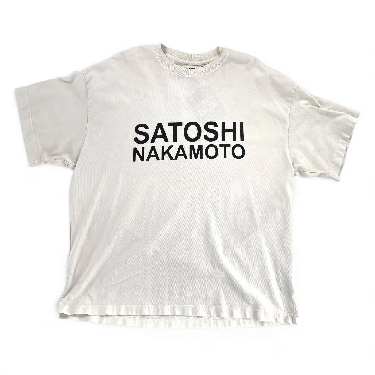 Size M Satoshi Nakamoto Basic Logo Tee « White »