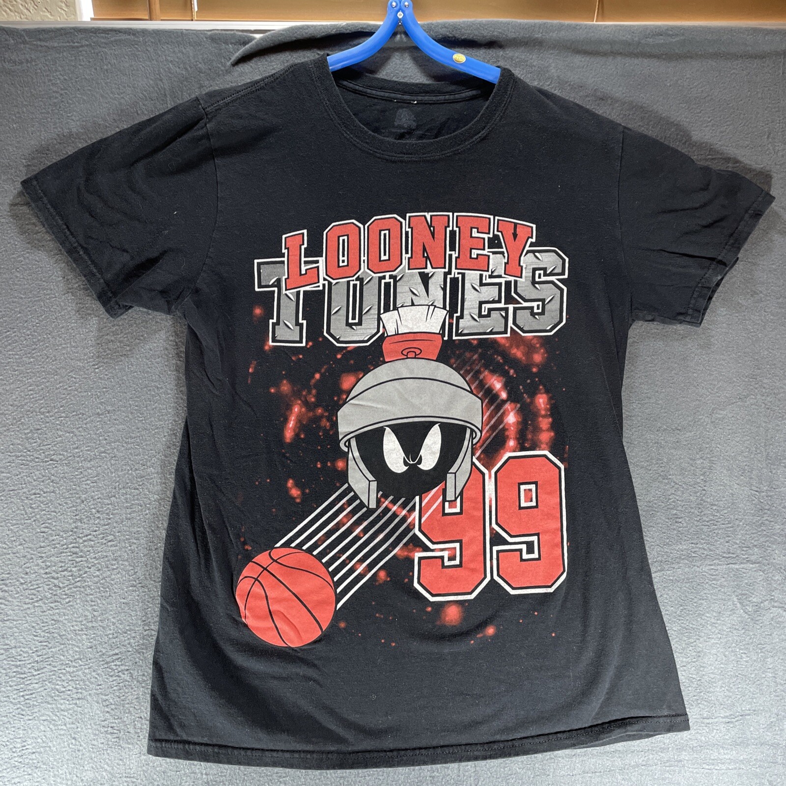 Looney Tunes Marvin The Martian Basketball Cosmic Shirt Black 99 Size Medium￼