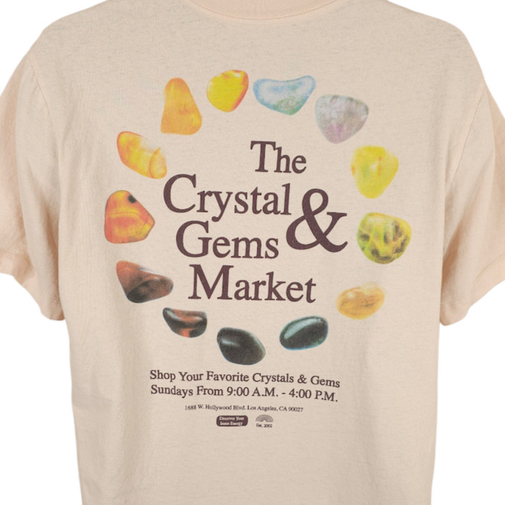 Crystals & Gems T Shirt Mens Size Large Beige Gemstones Market