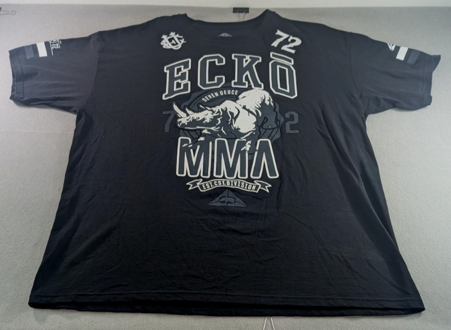 Echo Unltd MMA by Ecko Unlimited Short Sleeve Graphic Tee Black Mens XL (32×26)