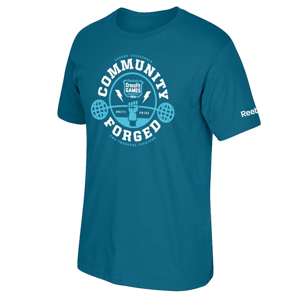 Reebok 2014 Crossfit Games Men&rsquo;s Blue « Community Forged » Tri-Blend T-Shirt