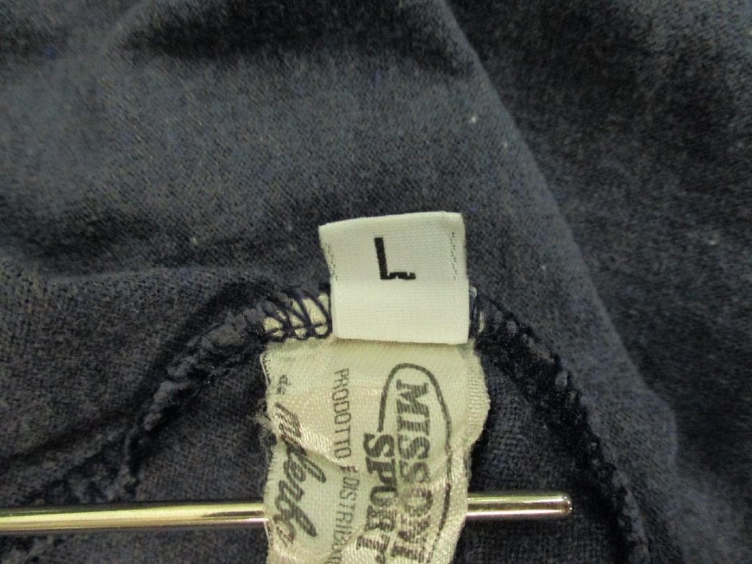 Missoni Men Vintage Thin Long Sweat shirt Big Logo L Size Luxury Elegant Unique