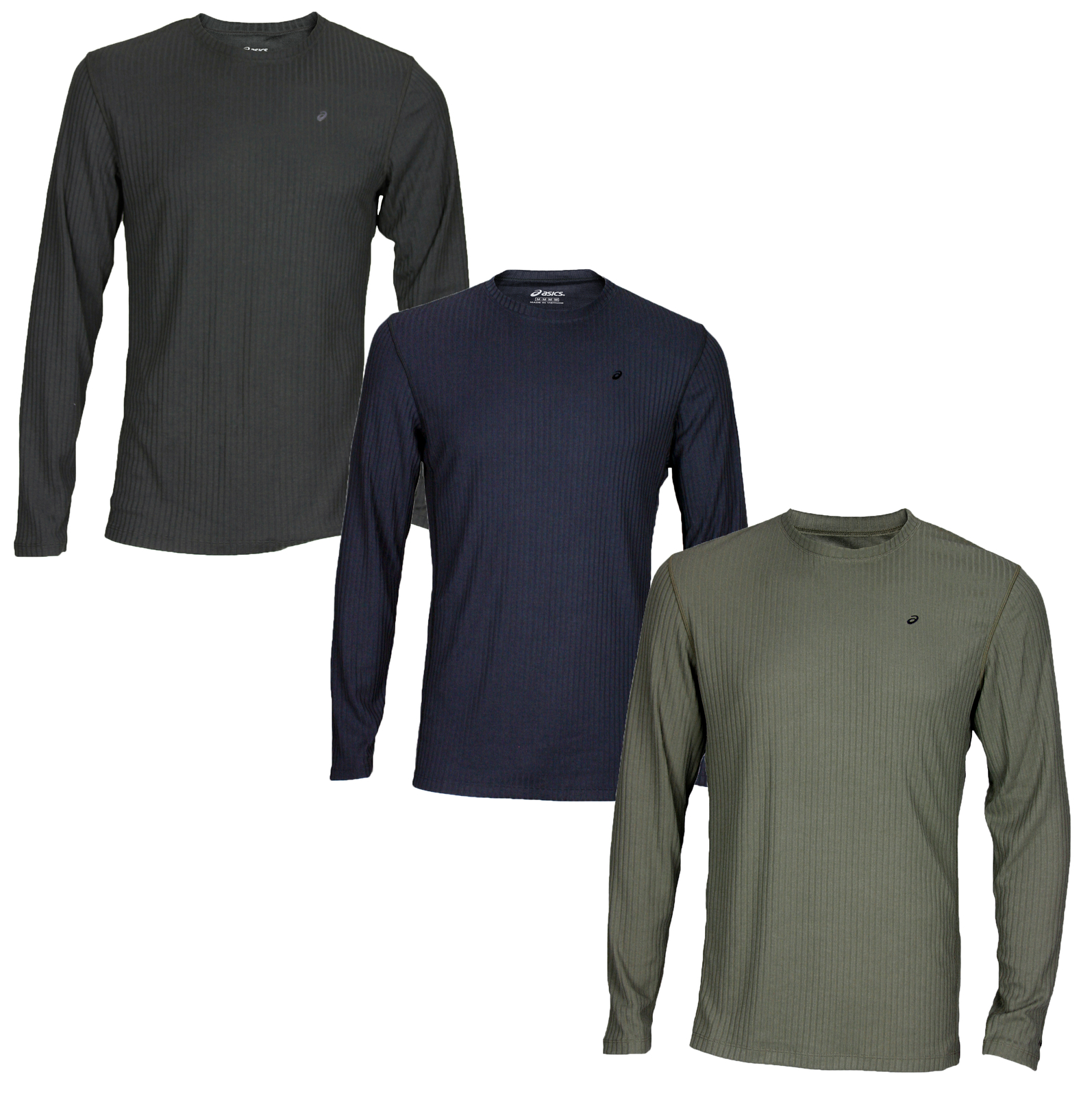 ASICS Men&rsquo;s Rib I Tech Long Sleeve Shirt Ribbed Top Shirts – Color Options
