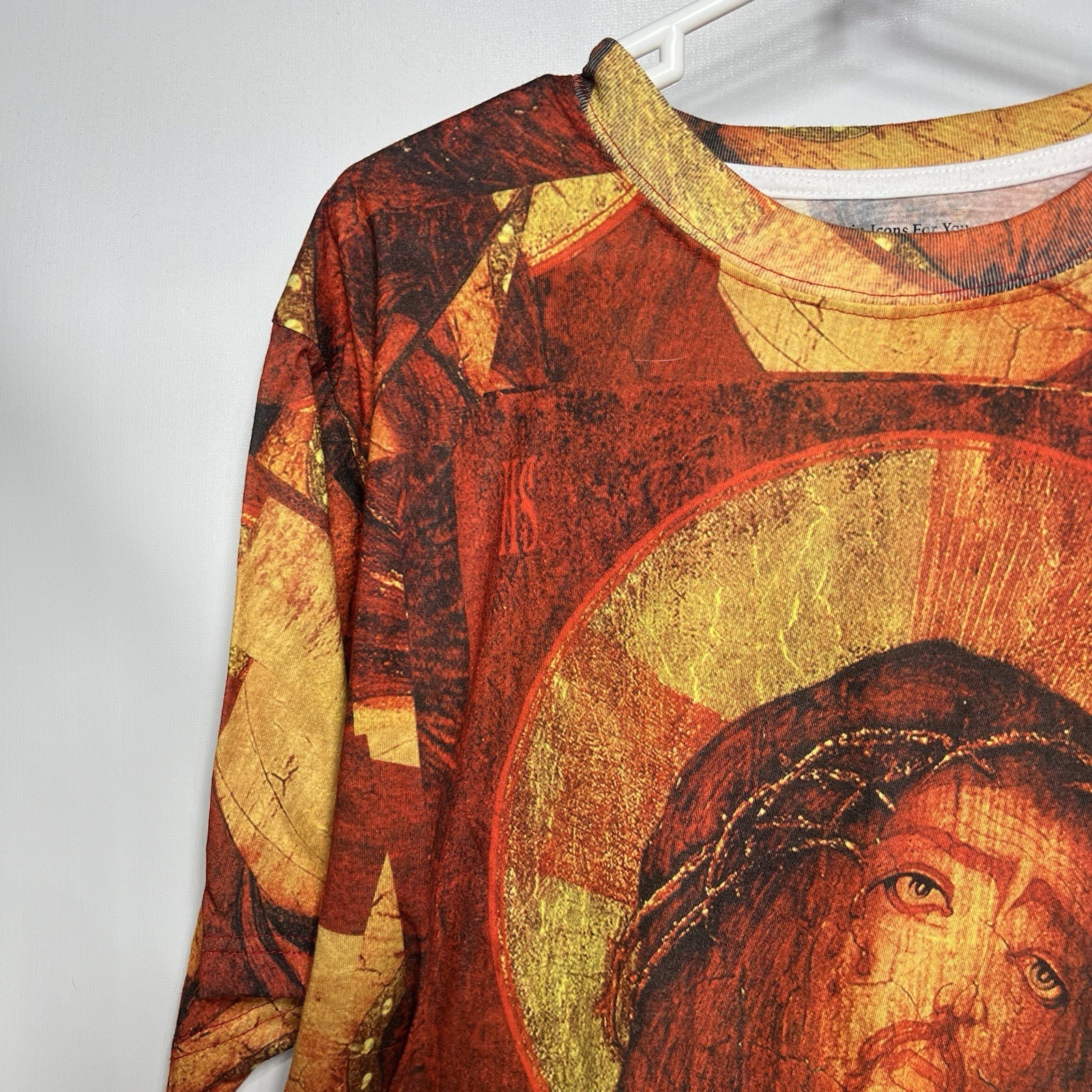 Jesus Mens XXXL (3XL)T Shirt Thorns All Over Print Virgin Icons For You