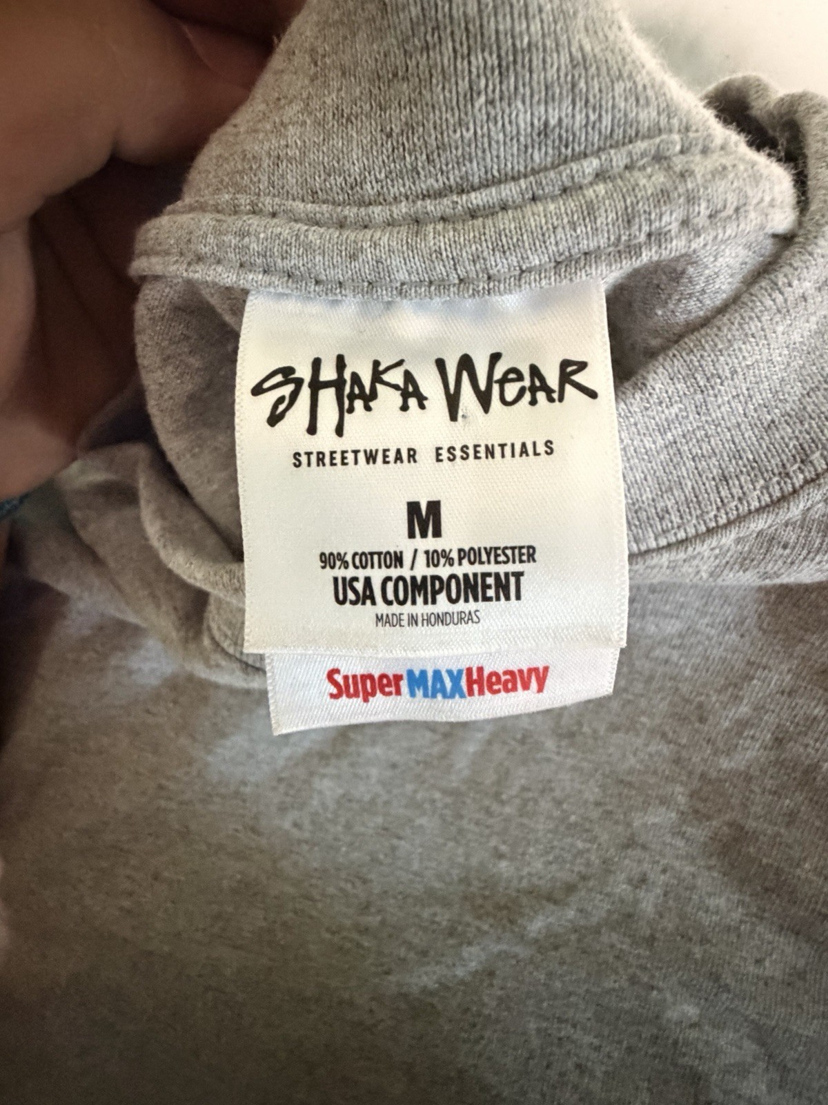 Shaka Wear Super Max Heavy Streetwear Essentials Men&rsquo;s Gray Crew Neck Tee M