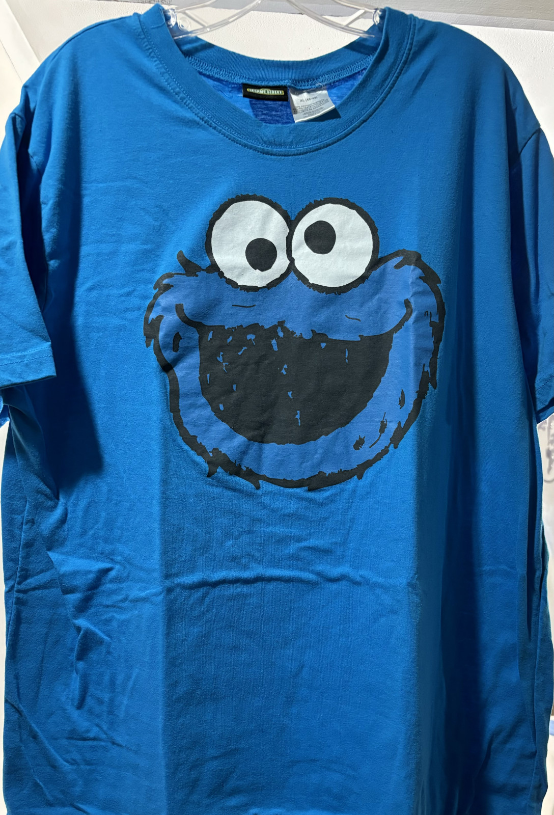 COOKIE MONSTER (Official Sesame Street) T-Shirt, XL (40-42), 60/40 Cotton/Poly