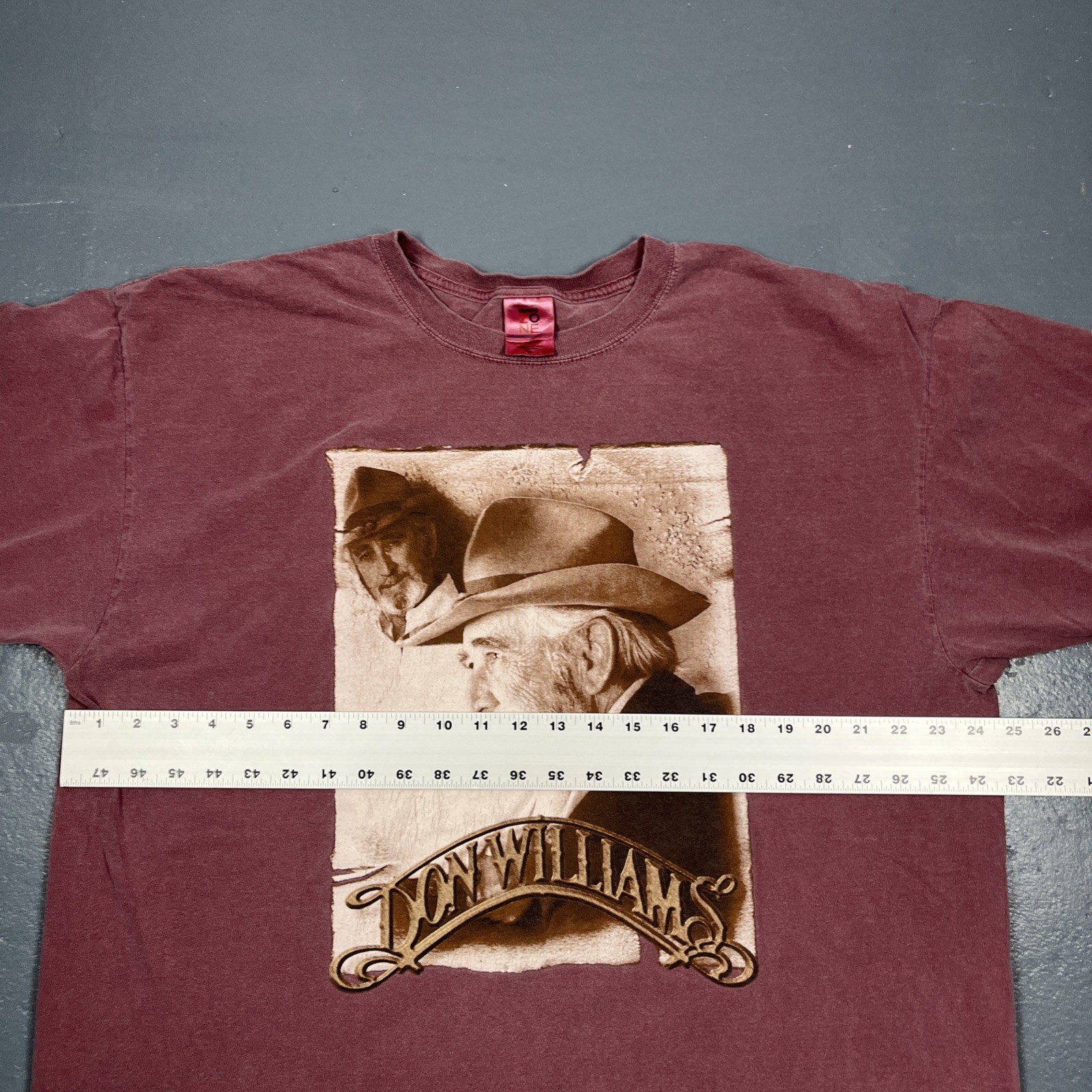 Vintage Don Williams The Gentle Giant Tshirt XL Purple Dbl Sided VTG Music