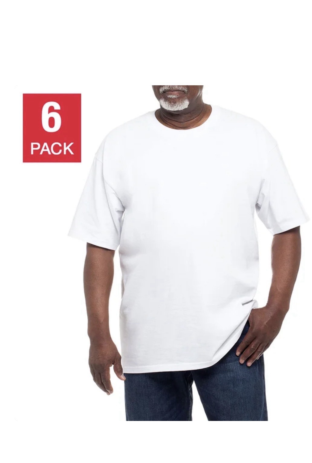Kirkland Signature Men&rsquo;s Heavyweight Crew Tee, 6-pack. X-LARGE ! Free Shipping