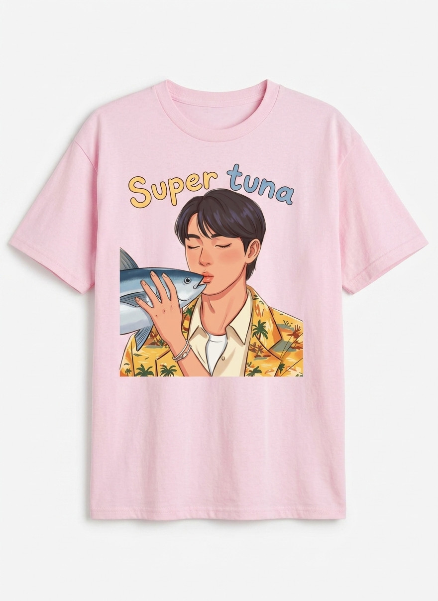 Super Tuna Jin T-Shirt, Kim Seokjin Funny Kpop Tee, BTS Jin Fan Merch