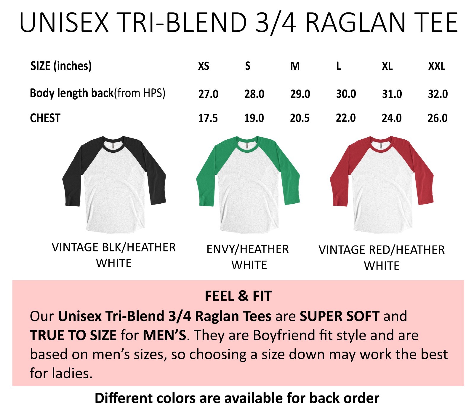 Next Level Apparel Unisex Triblend Three-Quarter Sleeve Raglan – 6051