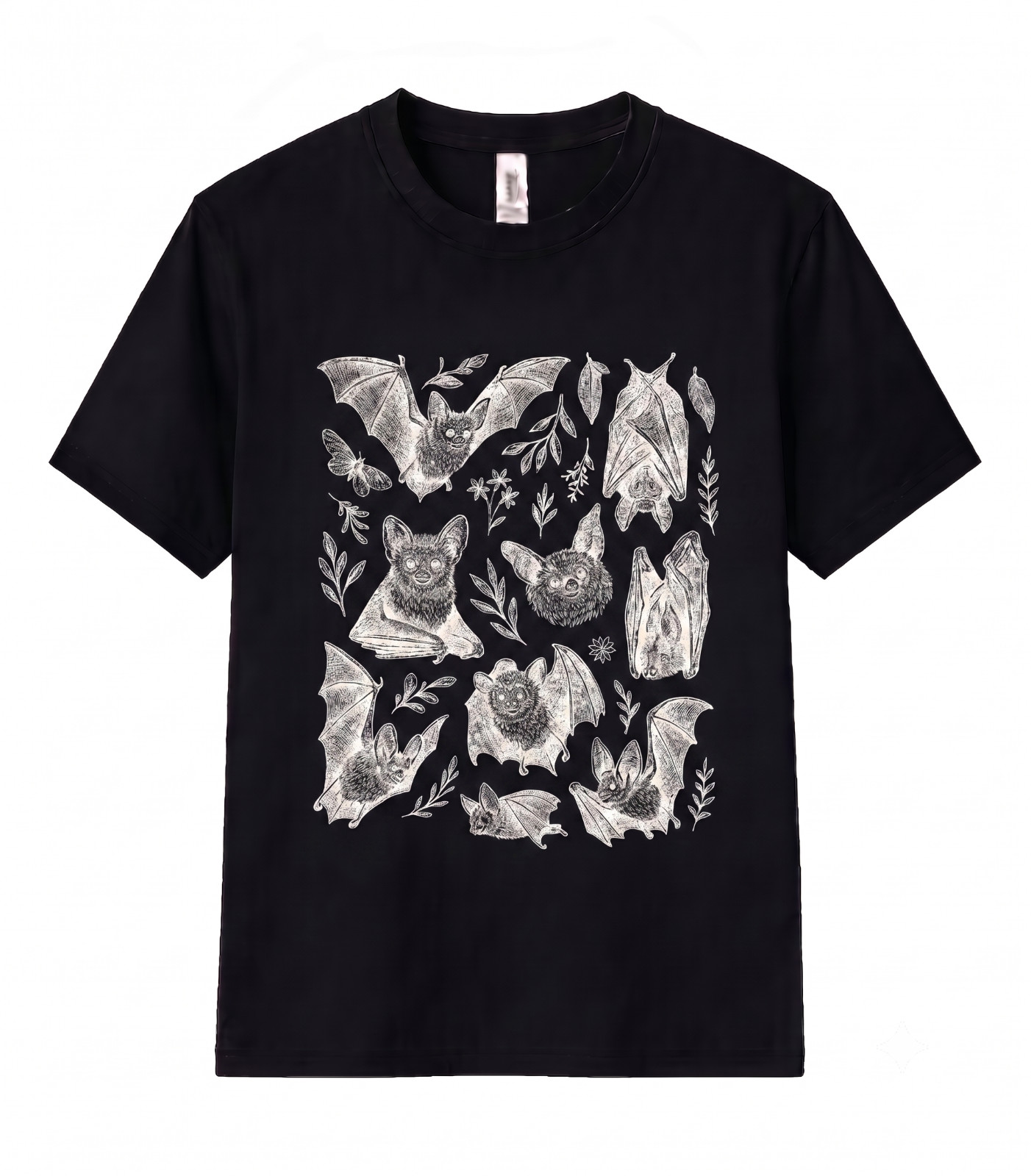 Vintage Bat T Shirt Gothic Cottagecore Graphic Tee 90s Spooky Animal Halloween