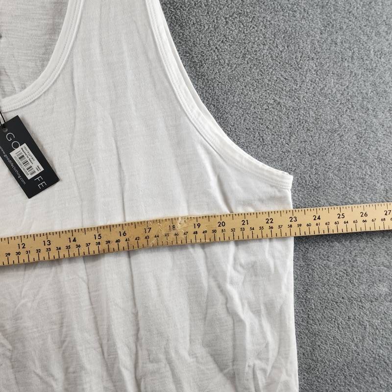Goodlife Sun Faded Slub Scallop Tank Men&rsquo;s XXL White Solid Scoop Neck Pullover