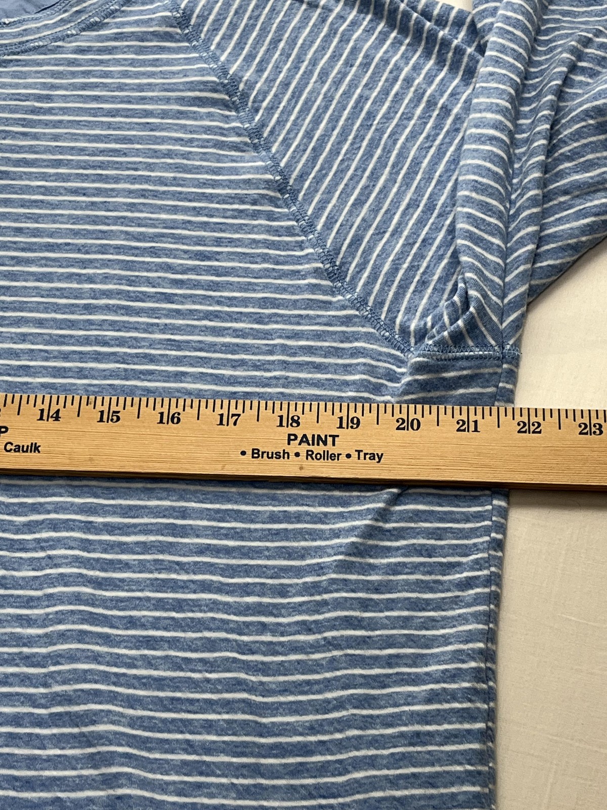 Faherty Shirt Mens XL Blue Striped Long Sleeve Cloud Cotton Henley Tee Casual