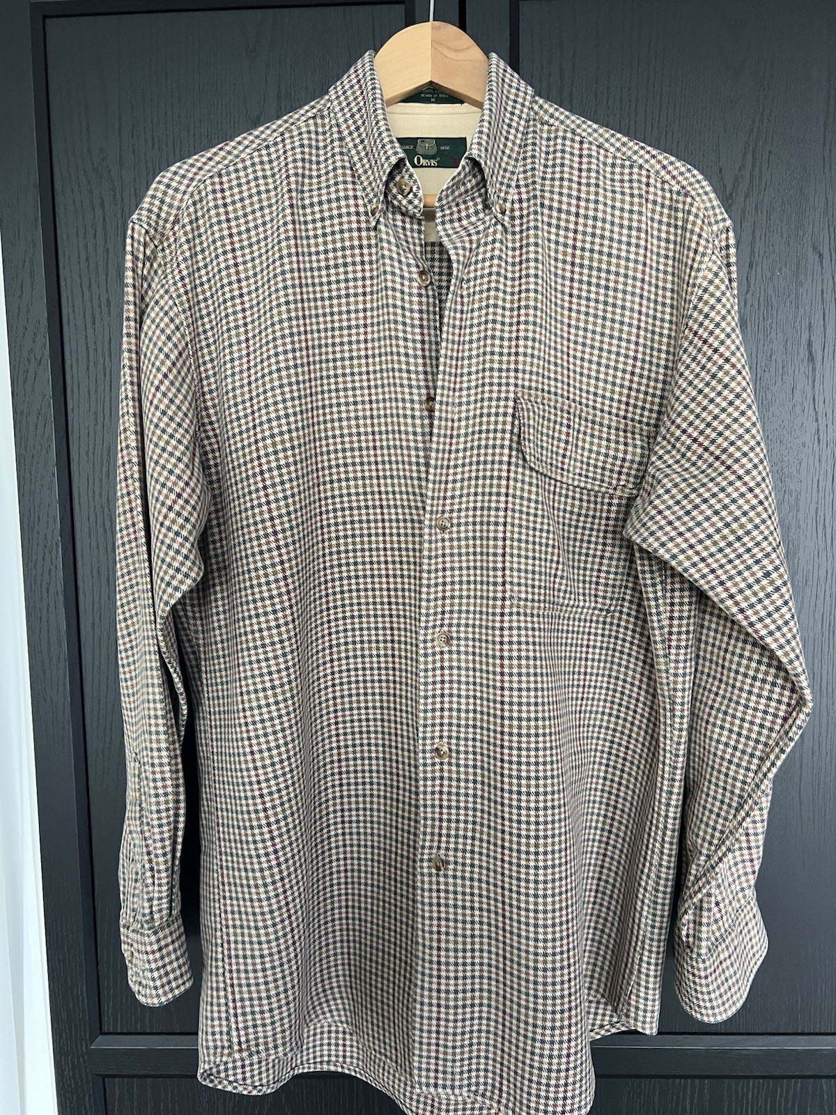 Orvis Plaid Grandpacore Mens M Quiet Luxury Dark Academia Heritage Prep Classic