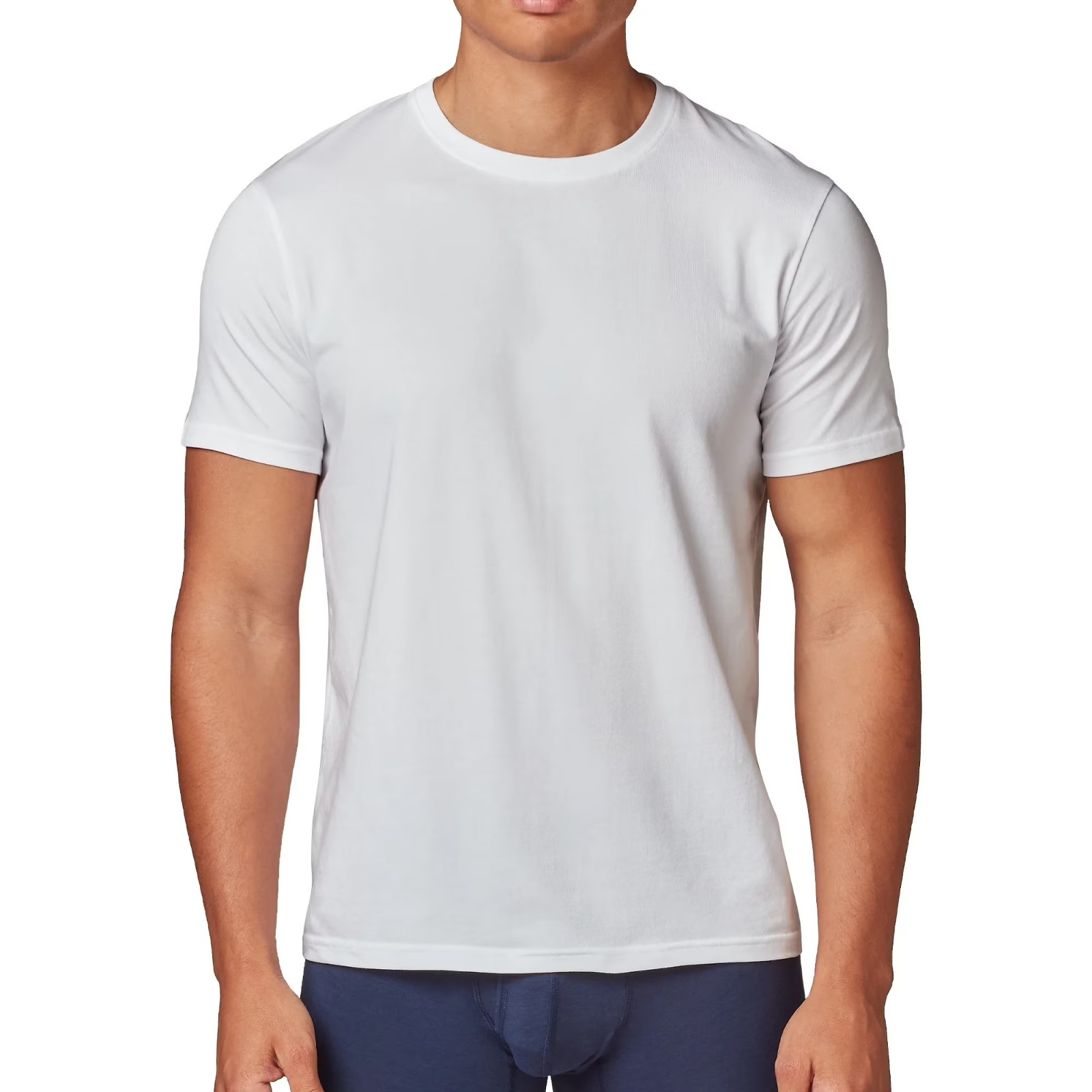 Wrangler Men Undershirts White Crew Neck Cotton Stretch Size 2XL Lot of 2 Packs