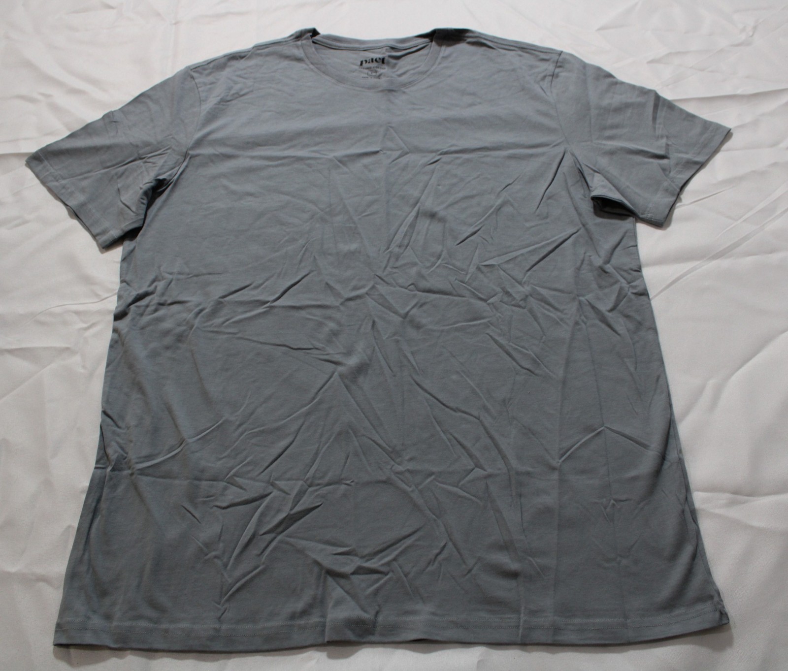Pact Men&rsquo;s Softspun Cotton Essential Crewneck T-Shirt DH3 Smoke Large NWT