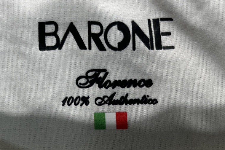 BARONE Tee-Shirt Men’s Sz XL MADE IN ITALY 95% Polyester 5% Elastane Stretch