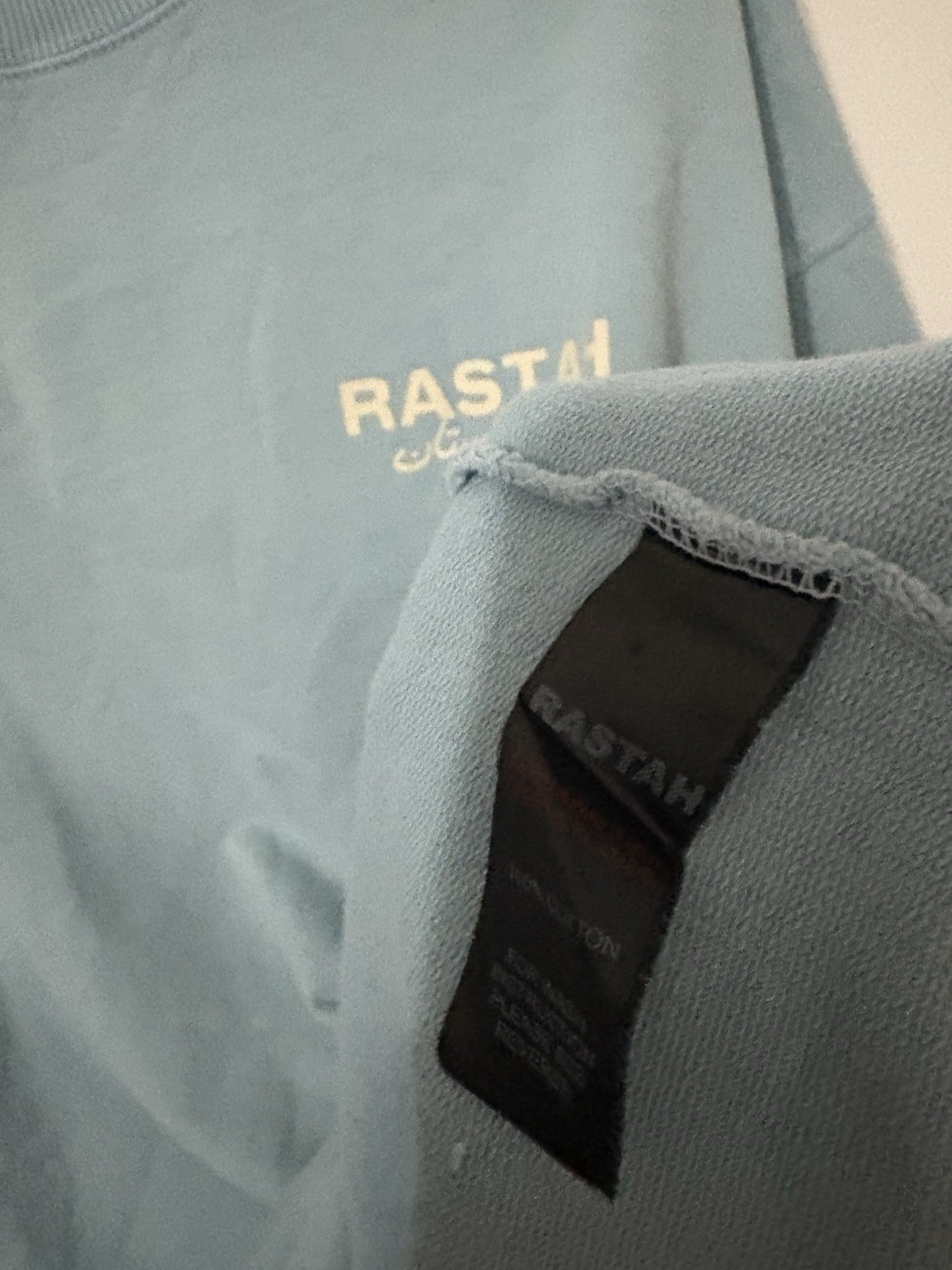 Baby Blue Rastah Pakistan Oversized Streetwear Tee Shirt Size Men’s Medium M