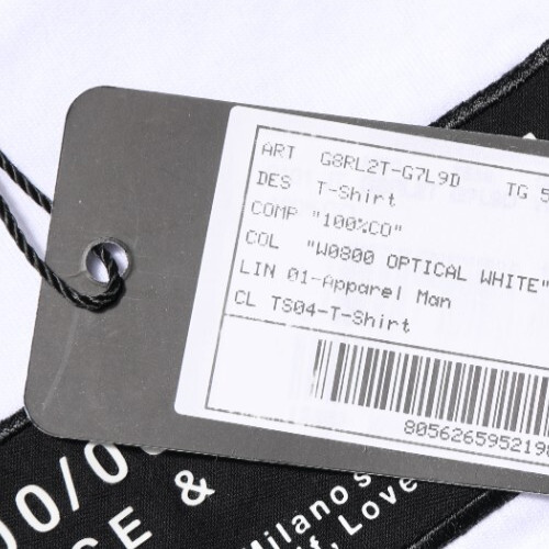 DOLCE & GABBANA T-shirt White Cotton Logo Patch Crew Neck IT52/US42/XL 640usd