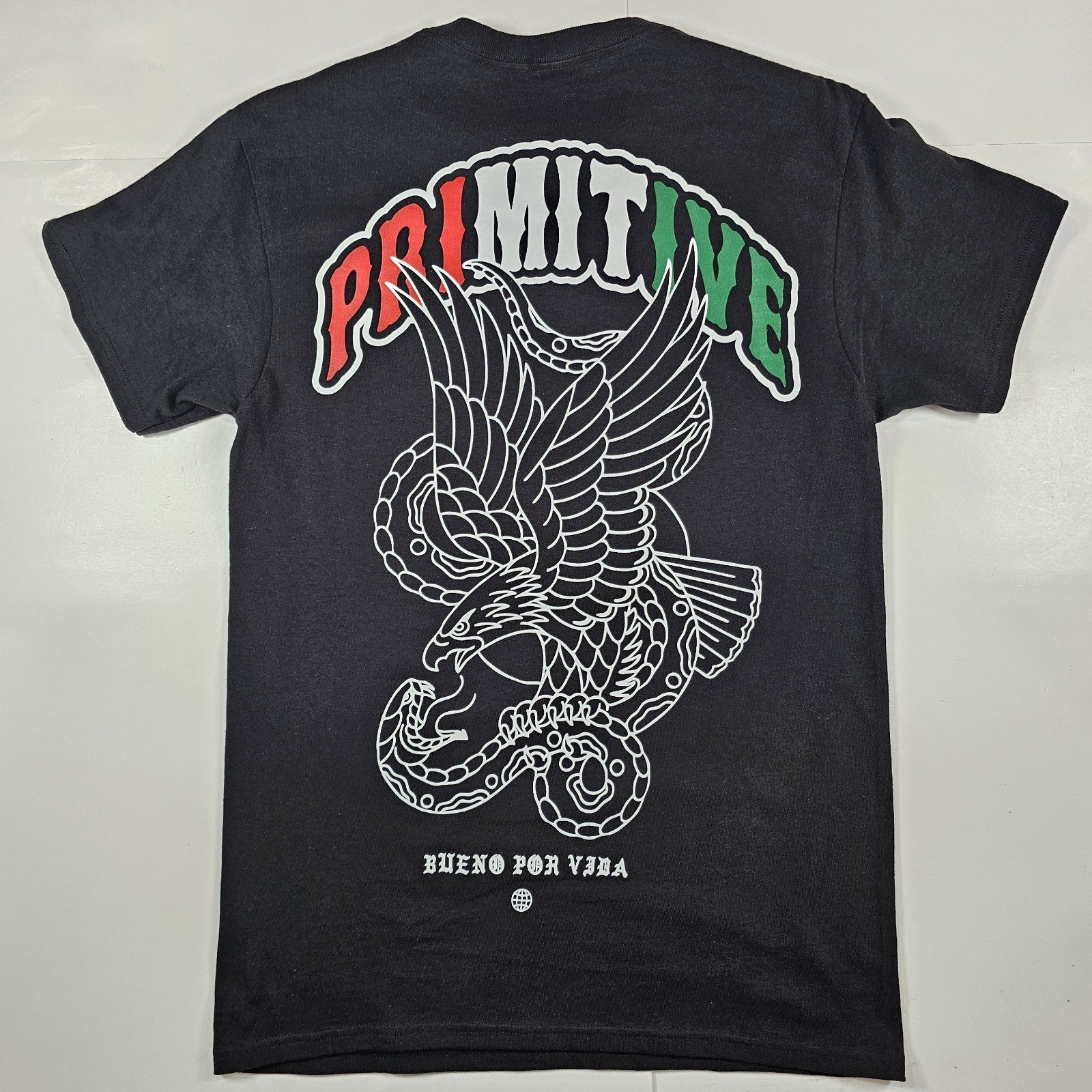Primitive Collegiate Mexico Graphic Tee Men&rsquo;s Size Small Black NEW