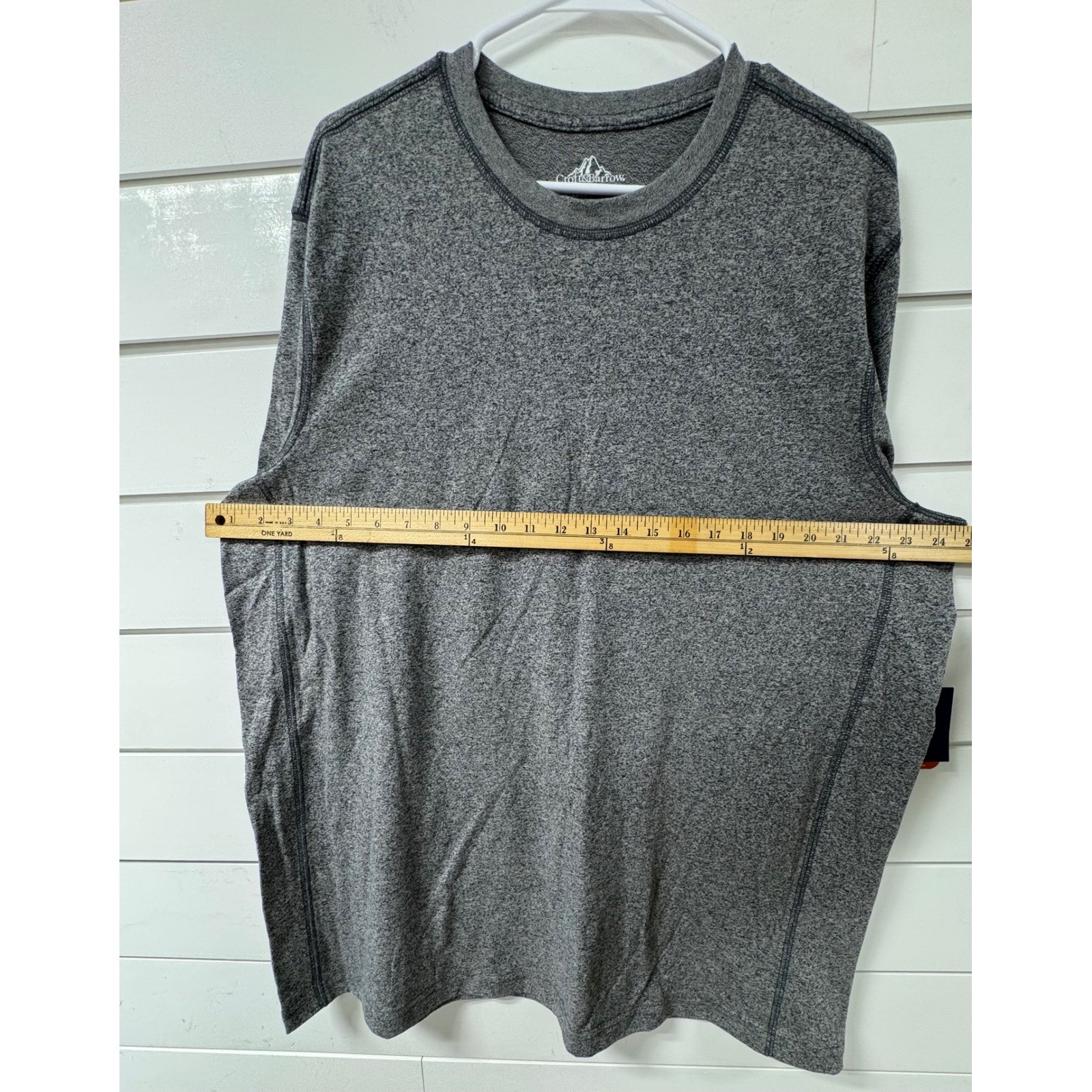 Croft & Barrow Mens XL T-Shirt Lot 2 Black Ribbed Easy Care Grey Adventure Tee