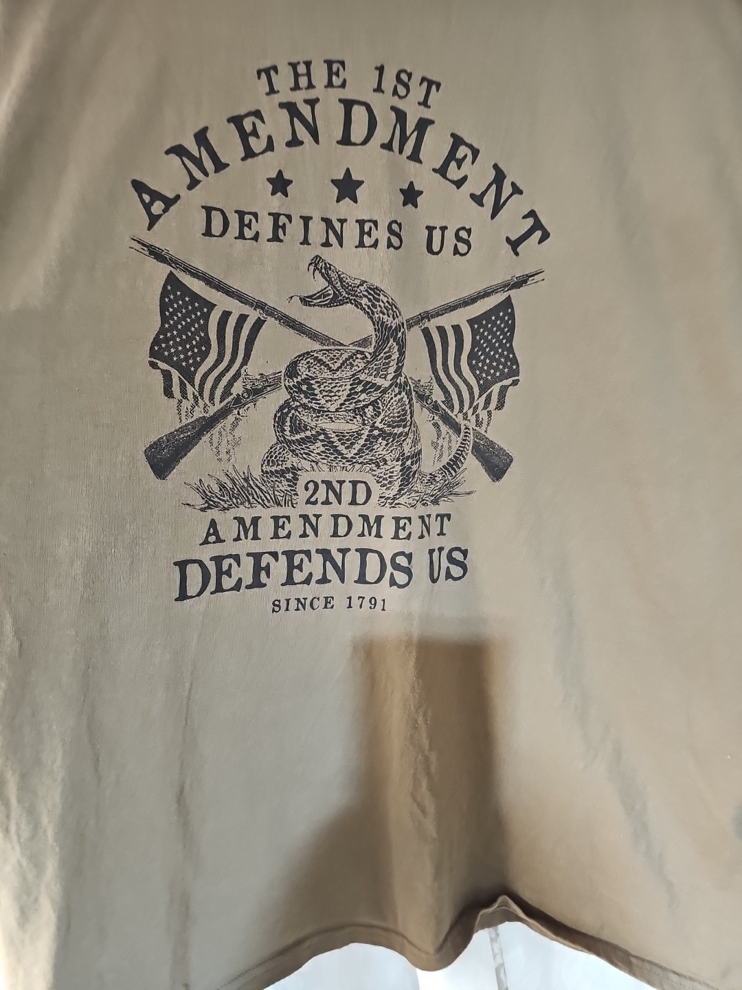 First Amendment Defines Us The Second Defends Us Gun Gift Unisex T-Shirt XL