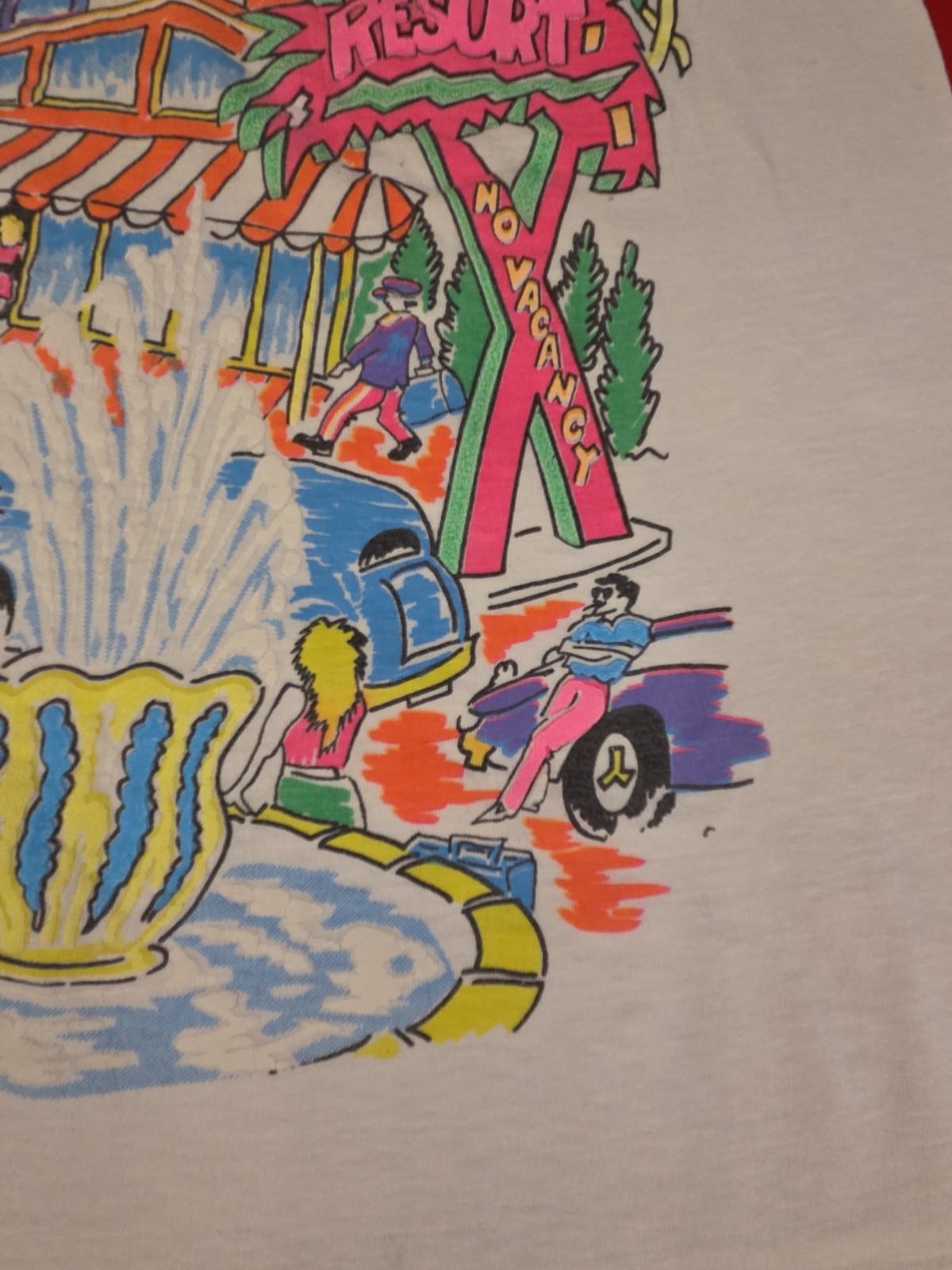 1980’s Palm Beach Resort Single Stitch T-Shirt Neon Colors Florida Sz S/M