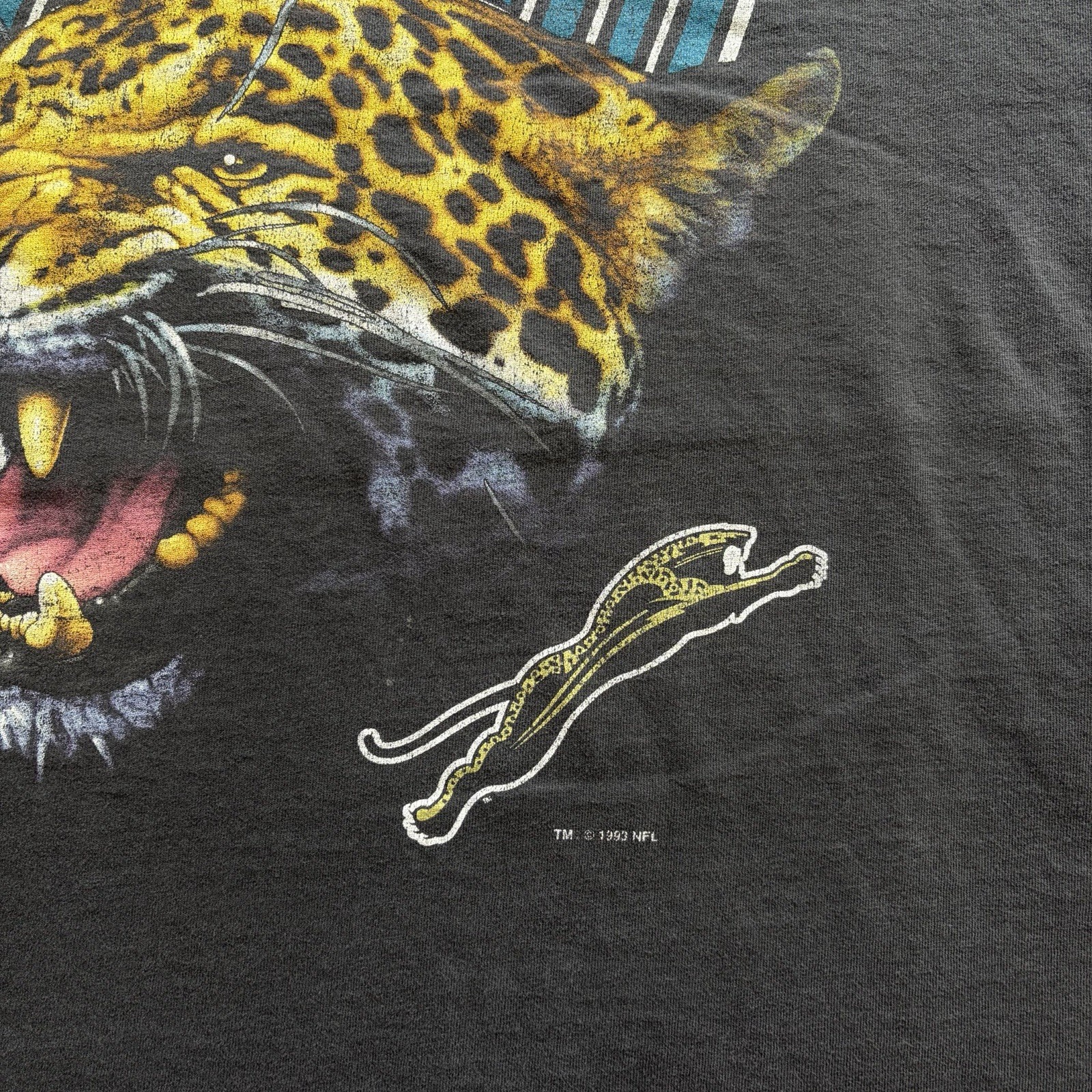 Vtg Jacksonville Jaguars NFL Football 90s USA T Shirt Salem Faded Size XL