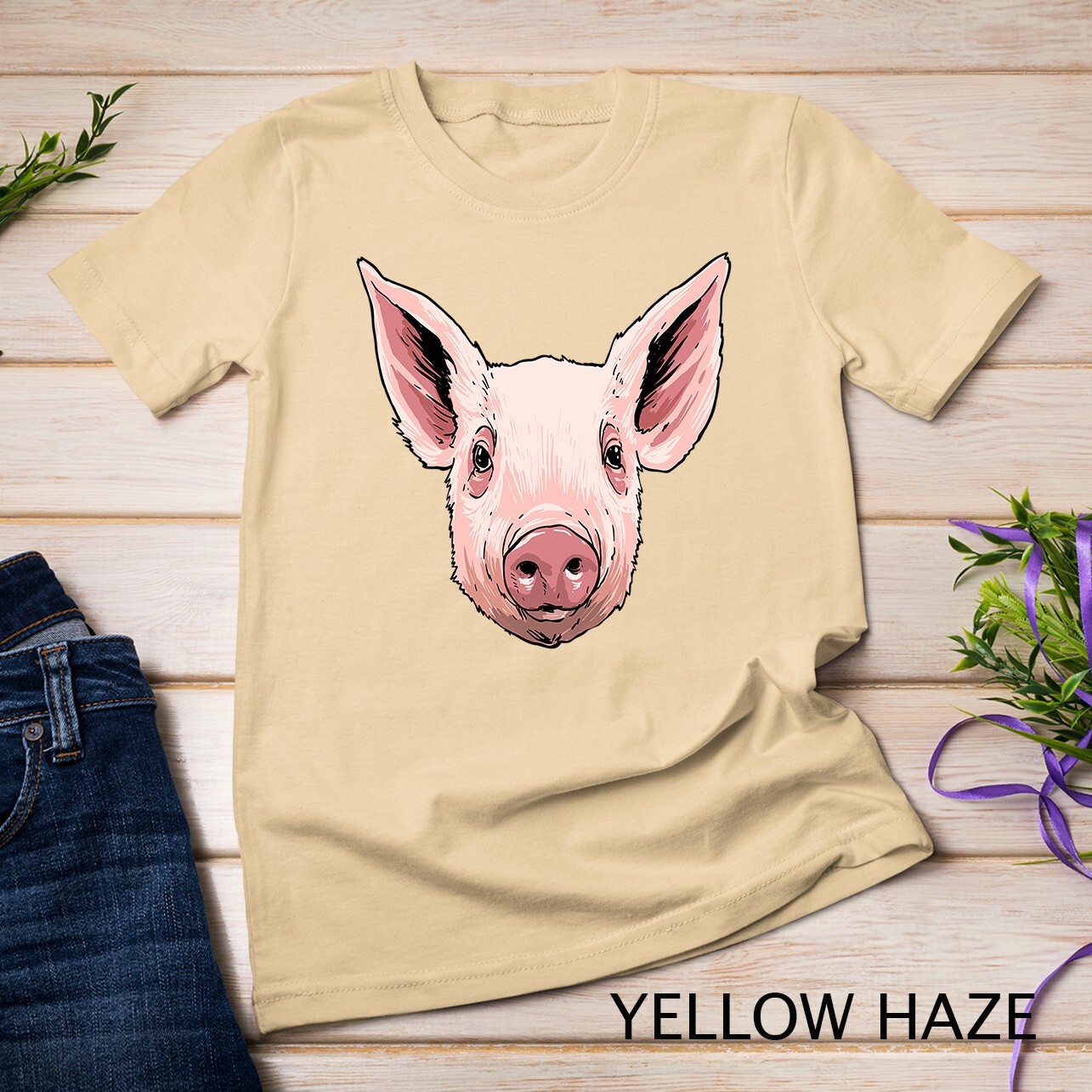 Pig Head Shirt Cute Pig Lover Women Men Gift Unisex T-shirt