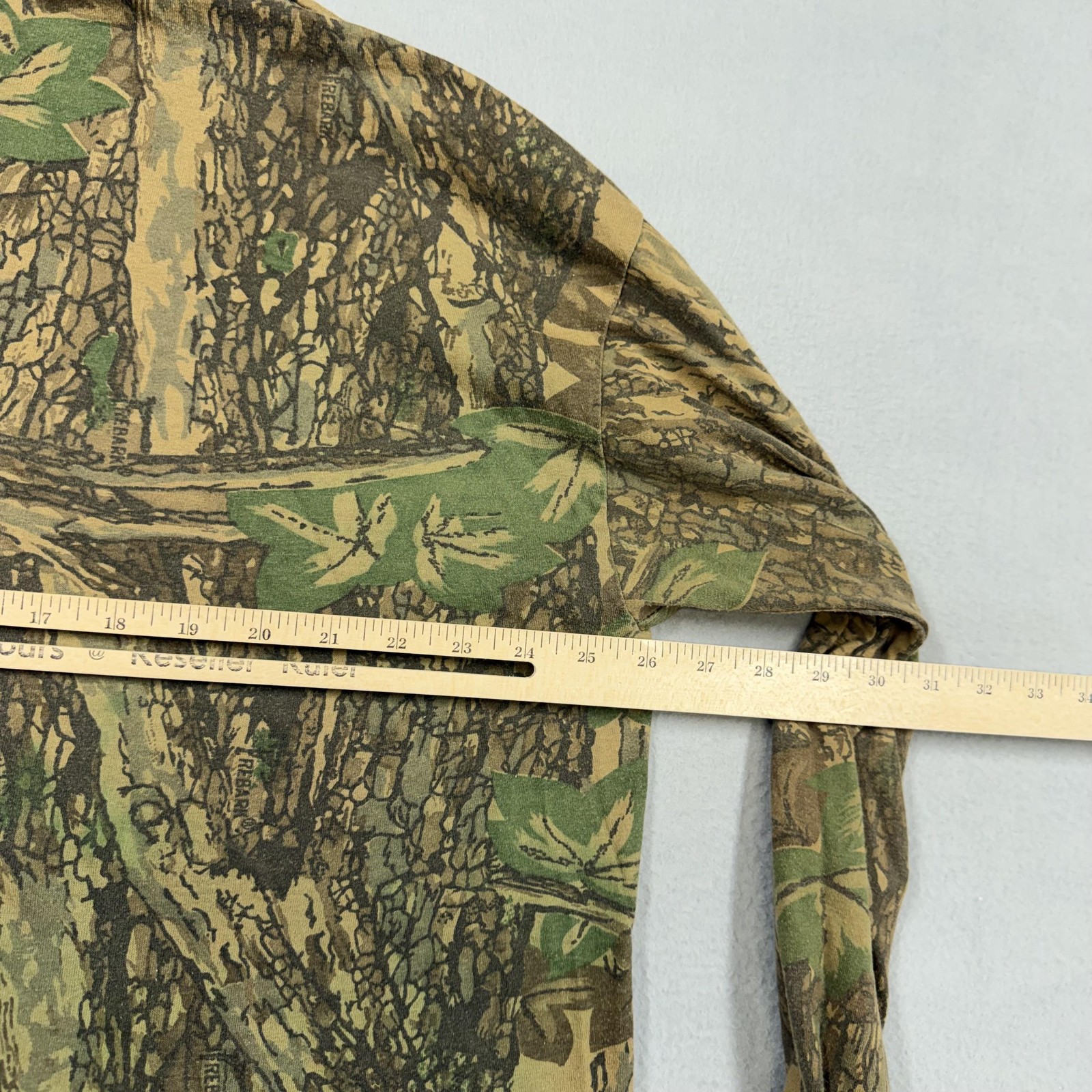 Vintage Ace Sportswear Shirt Mens 2XL Brown TreBark Camo Hunting Long Sleeve Tee
