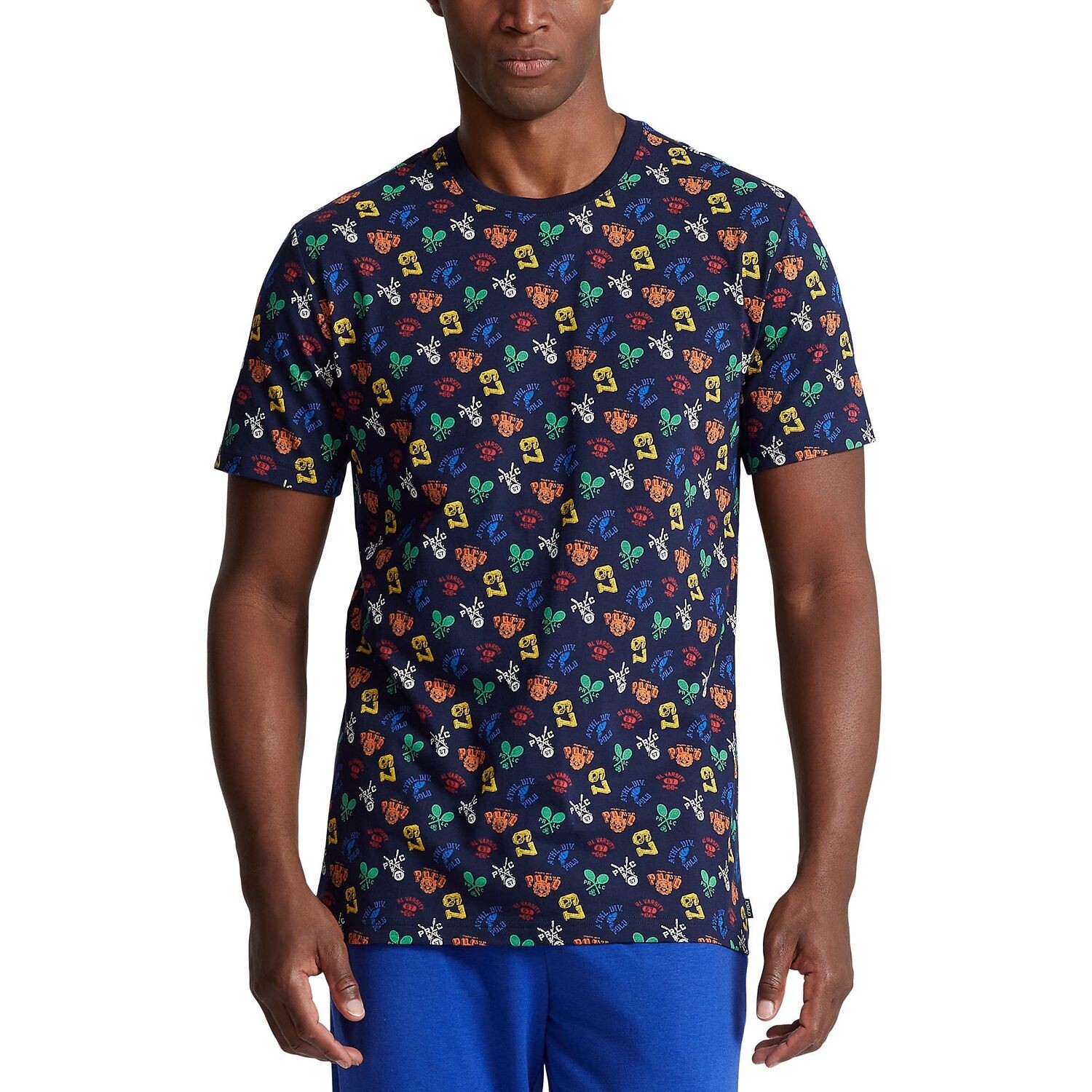 Polo Ralph Lauren Men&rsquo;s Short Sleeve Sleep Shirt Blue L B4HP
