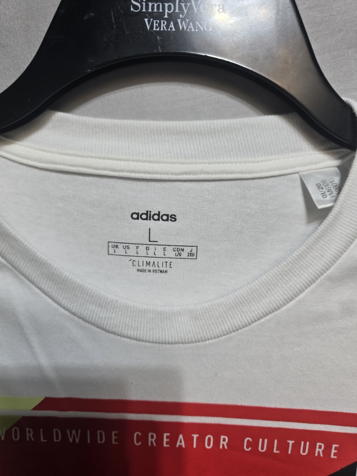 Adidas Worldwide Creator Culture Logo Mens White T-shirt Size Large