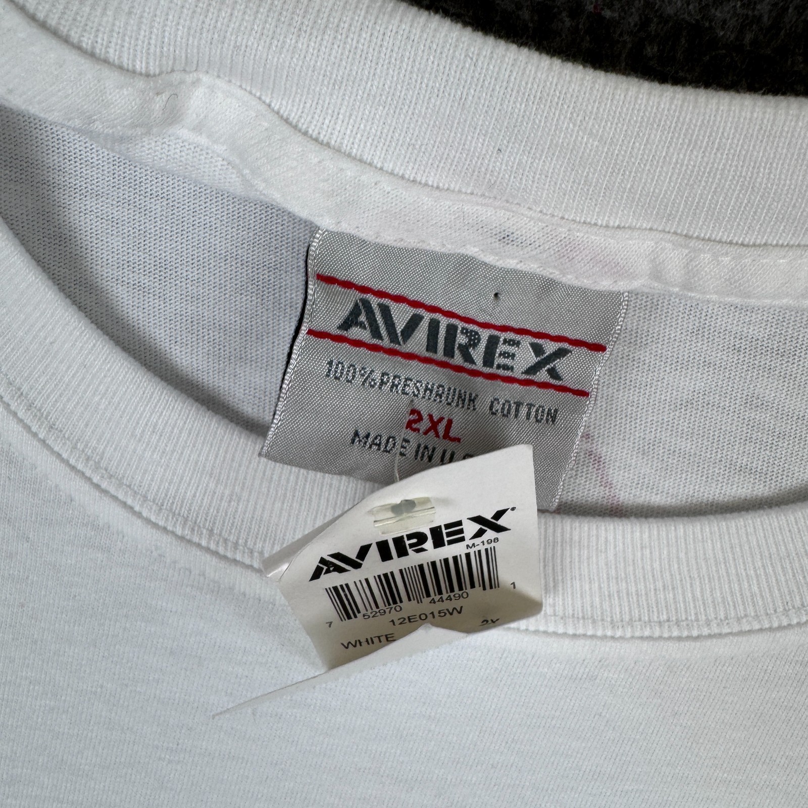 Vintage Avirex T-Shirt Mens 2XL White Long Sleeve Skate 9/11 Ground Zero Y2K NWT