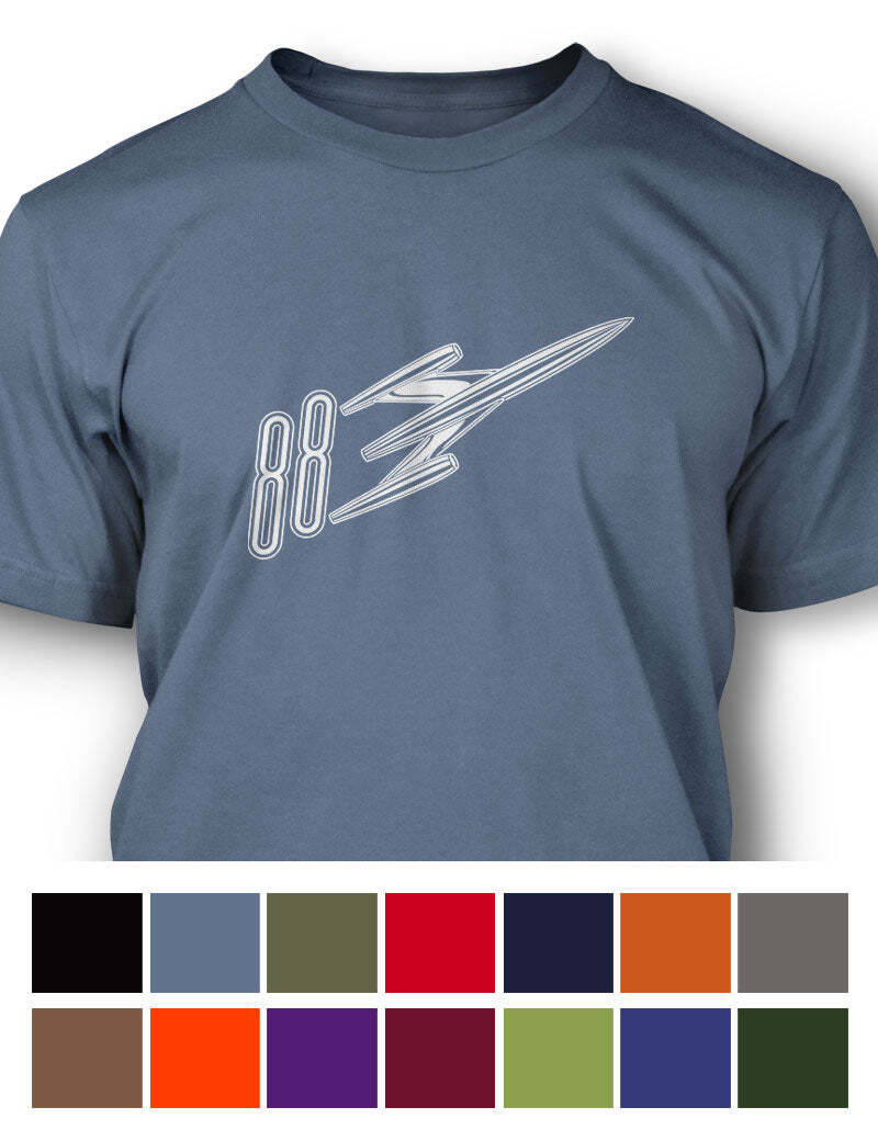 Oldsmobile Super 88 Rocket Emblem 1954 – 1956 – T-Shirt – Men – 14 Colors – Amer