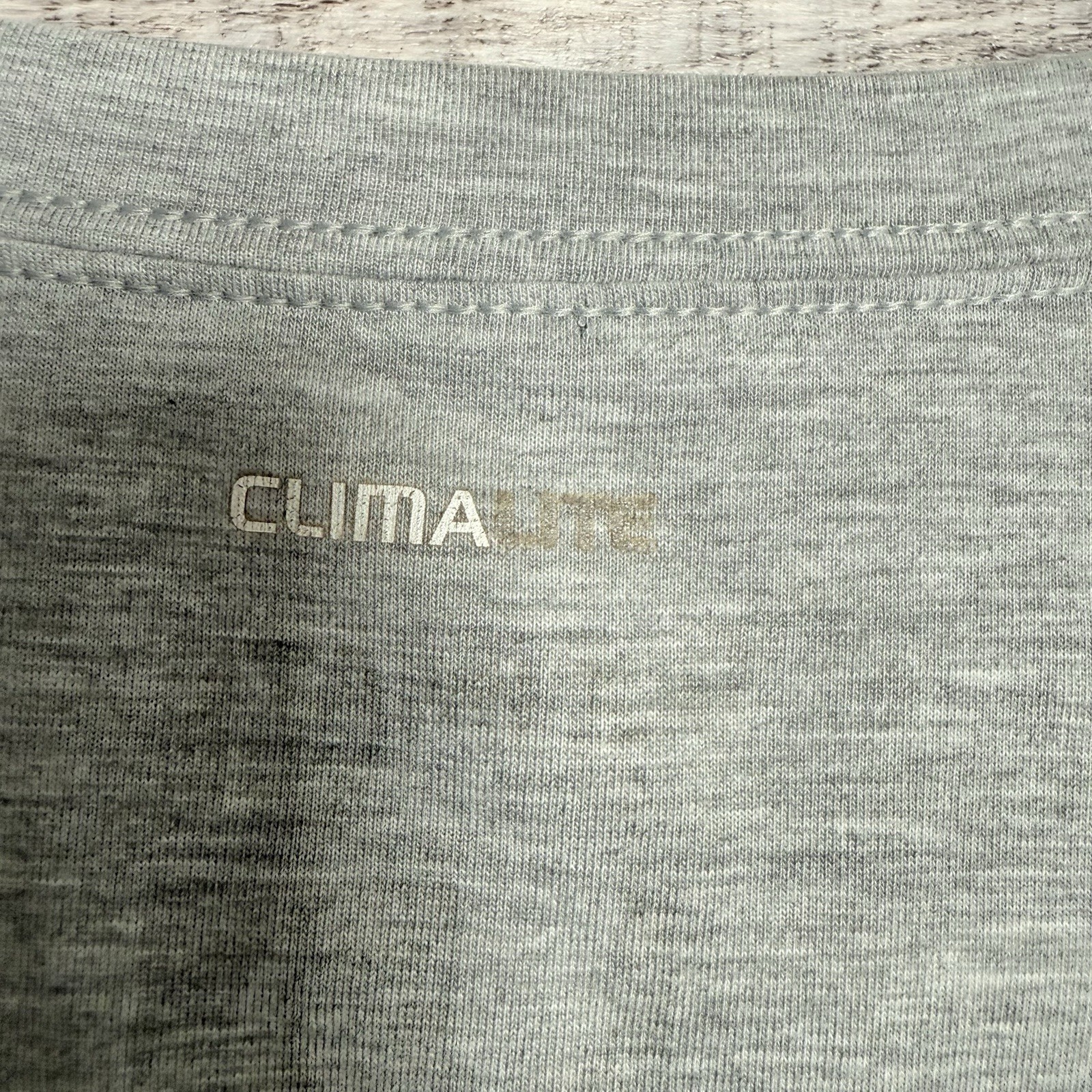 Adidas Ultimate Tee Shirt Men&rsquo;s Size L Gray Short Sleeve Climalite