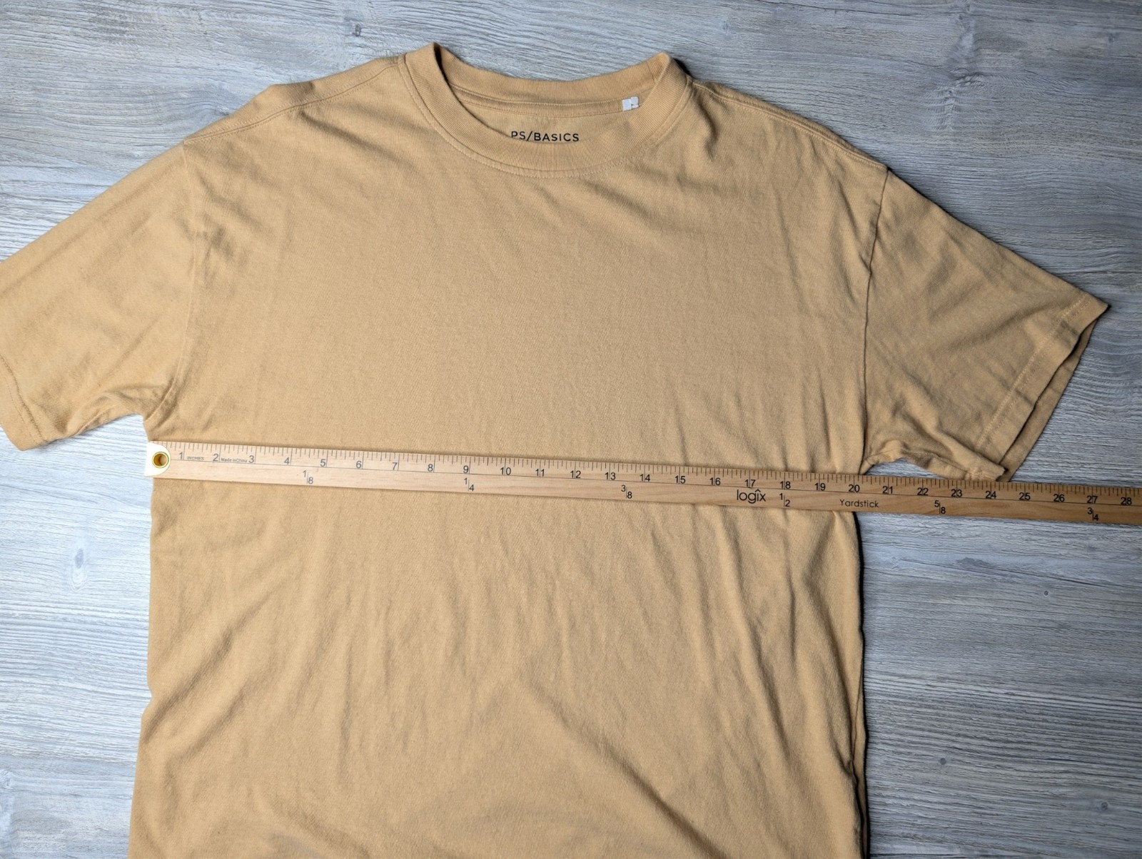 PS/Basics Men&rsquo;s T-shirt Size Small Yellow Short Sleeve Crew Neck