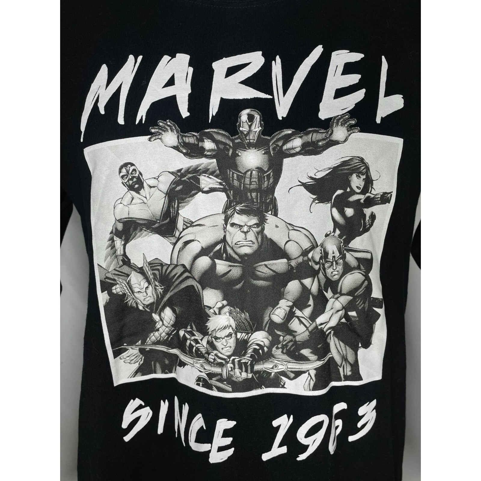 Marvel Comics 1963 Avengers Assemble Heroes Black Longsleeve T-Shirt Men&rsquo;s SMALL