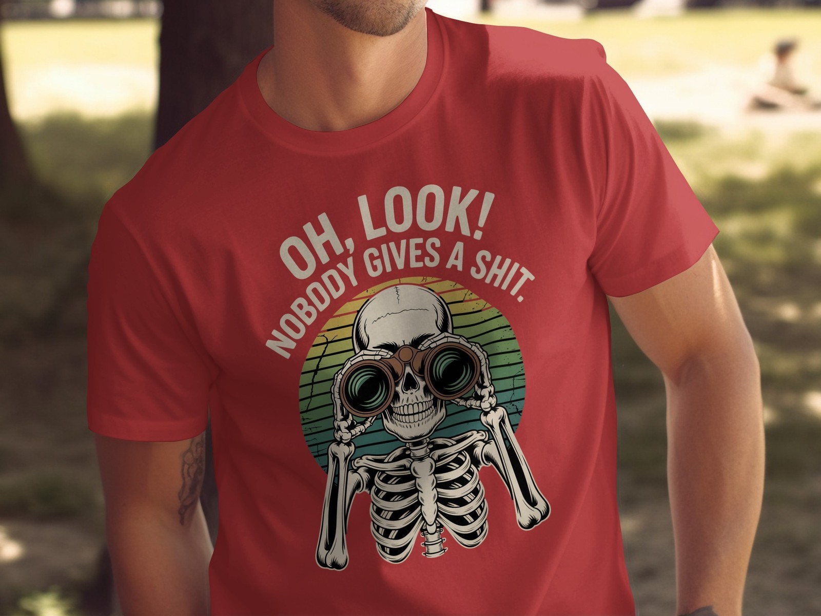 Oh Look Nobody Gives a Sh*t T-Shirt, Funny Sarcastic Graphic Tee for Adults