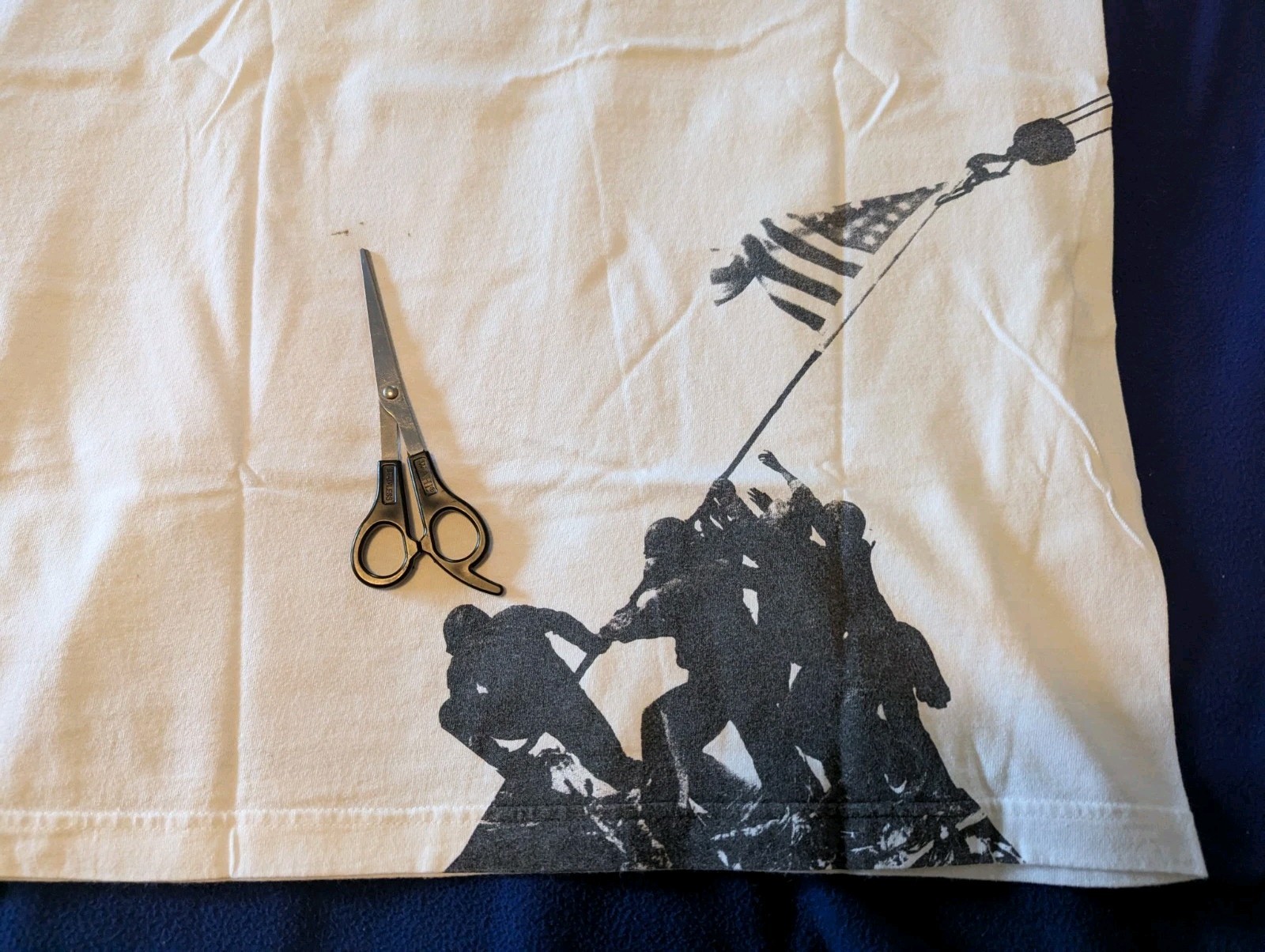 George W. Bush T-Shirt by Akomplice Large White Iraq War Saddam Iran War