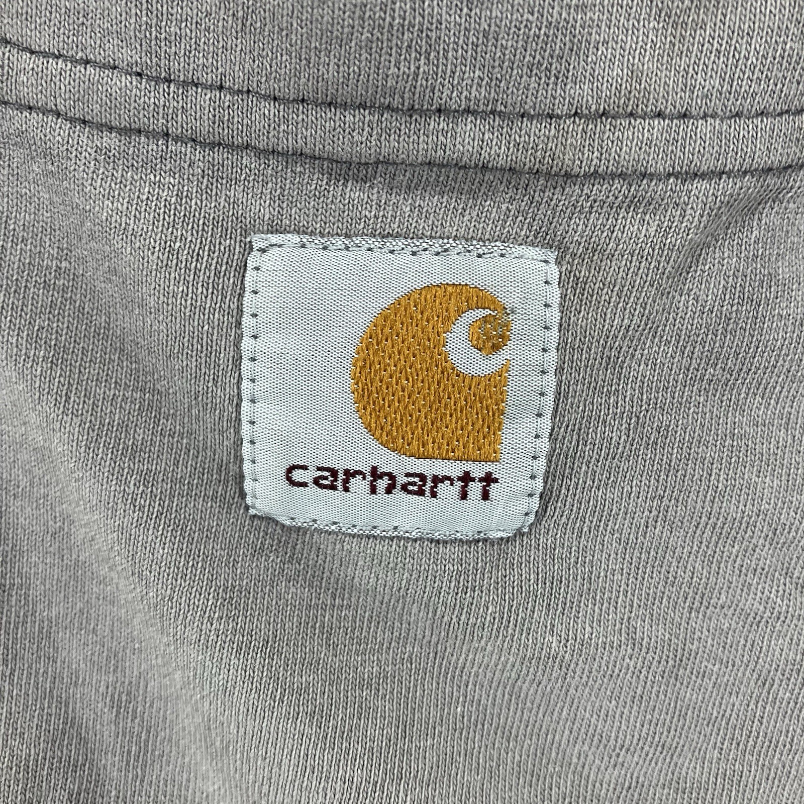 VTG Carhartt Gradient Sun Faded Pocket Front Worn WIP Workwear T-Shirt Size L