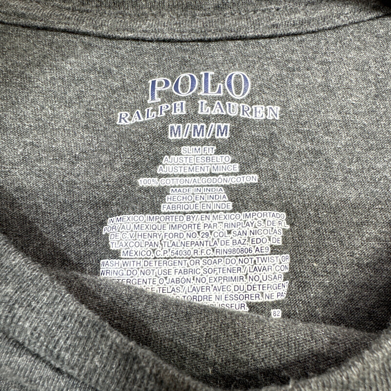 Polo Ralph Lauren T Shirt Heather Gray Classic Style Casual Preppy Pony Logo