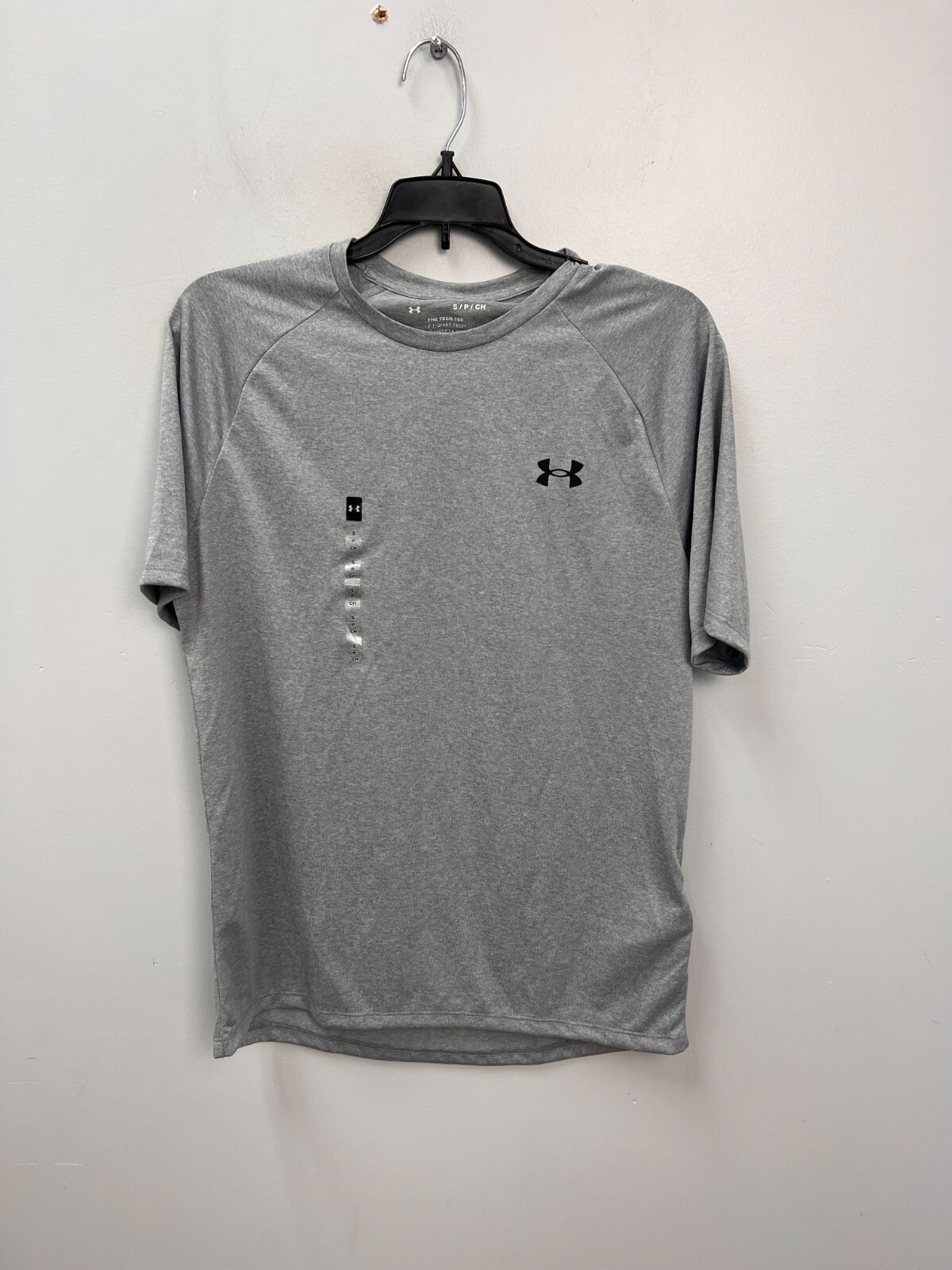 Under Armour Tech 2.0 Men&rsquo;s Grey w/ Black Short Sleeve Shirt Loose Fit Sz Small