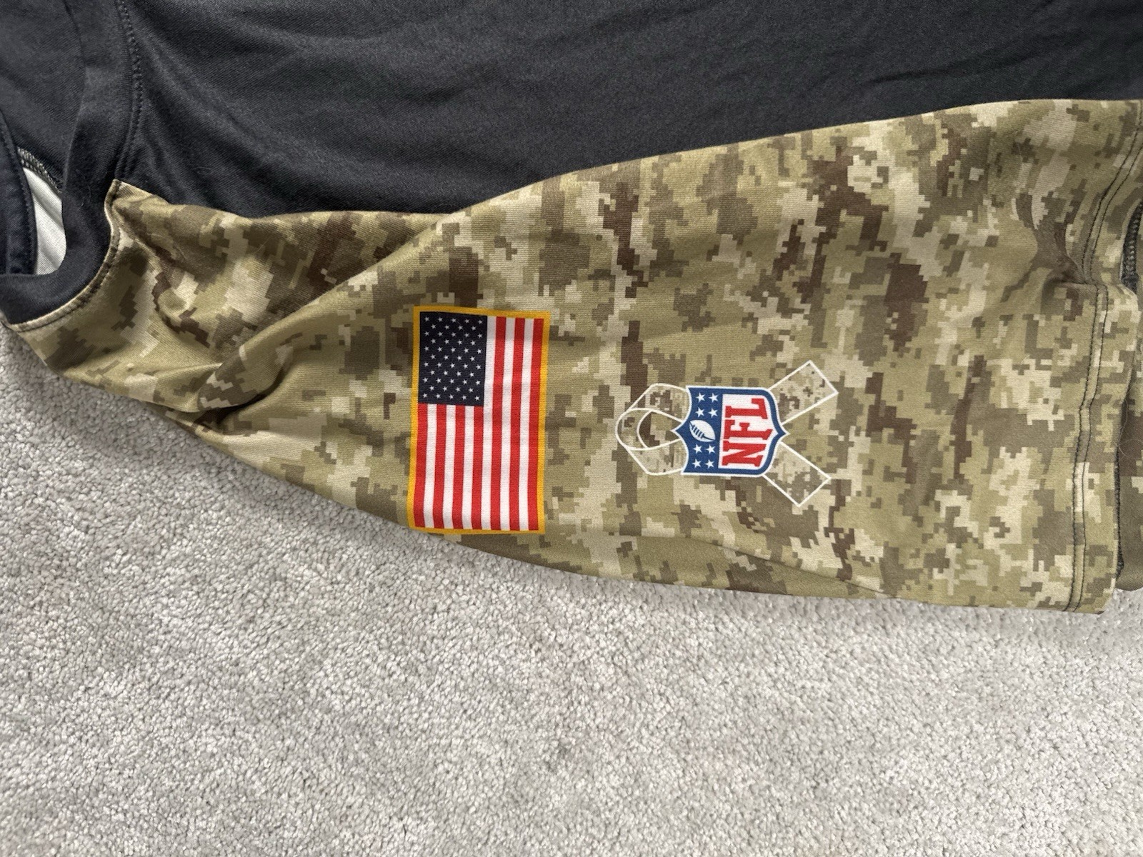 Nike Dri-fit Carolina Panthers Salute To Service NFL On Field Shirt XXL Camo