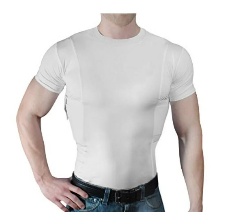 Concealment Clothes Men’S Crew Neck Undercover- Concealed Holster Carry Tops
