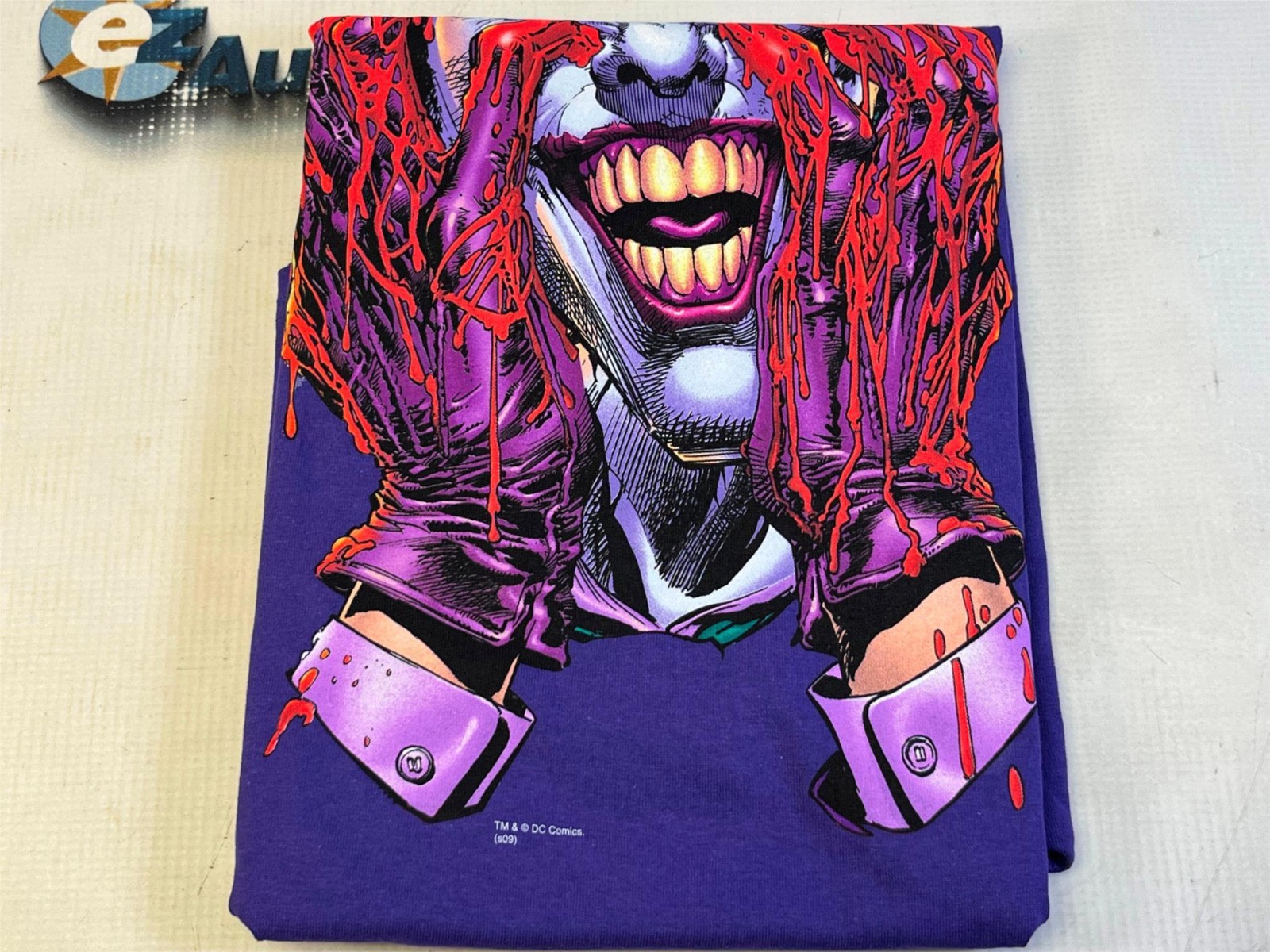 Graphitti Designs Joker Salvation by Neal Adams Purple T-shirt Hanes Tagless 2XL