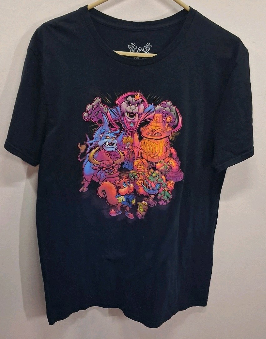 Conker&rsquo;s Bad Fur Day T-shirt mens Large Black SS Smoke-Free Home
